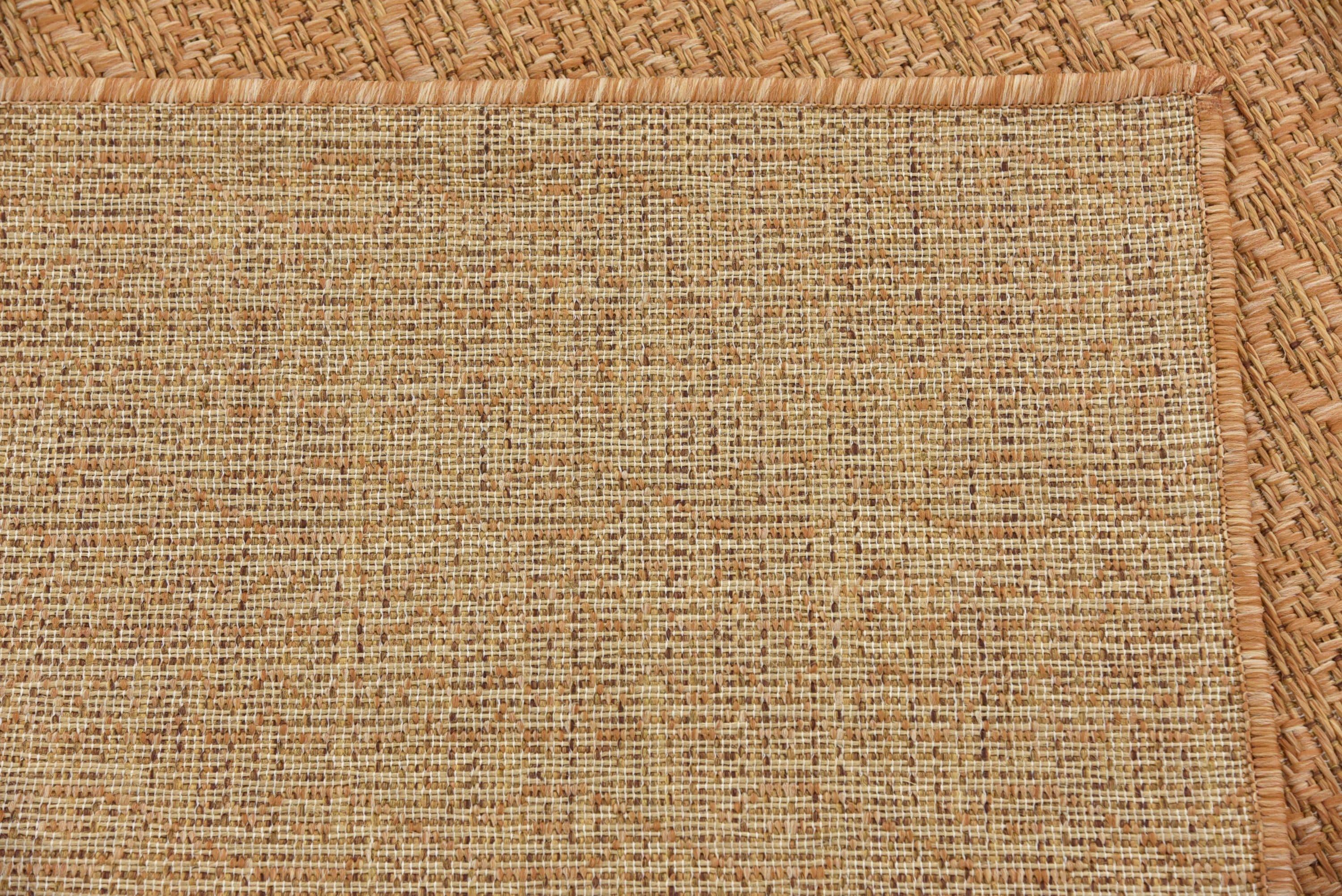 Unique Loom 6' 1 x 6' 1 Square Light Brown Outdoor Modern Links Area Rug