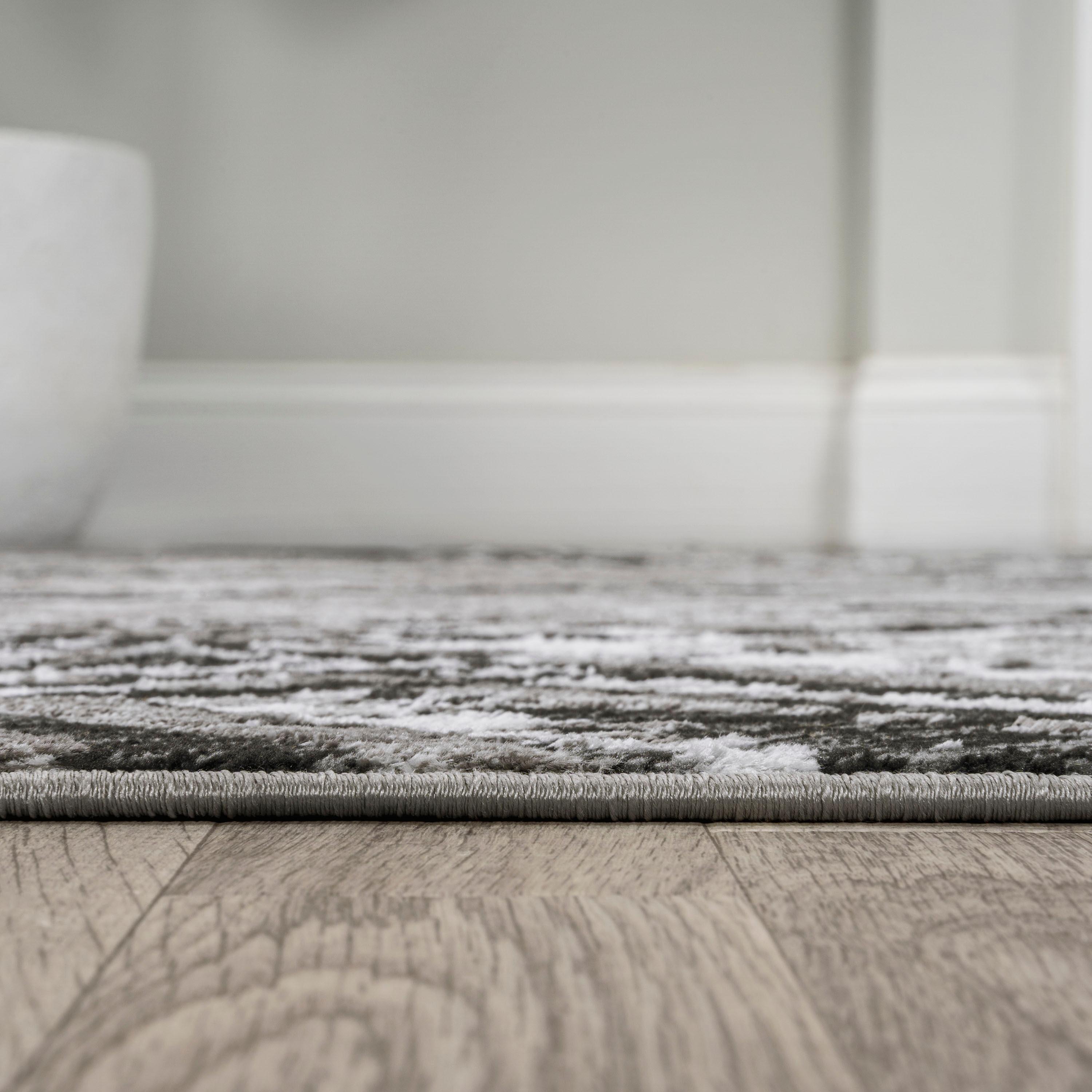 JONATHAN Y Slant Modern Abstract Black/Gray 3 ft. x 5 ft. Area Rug
