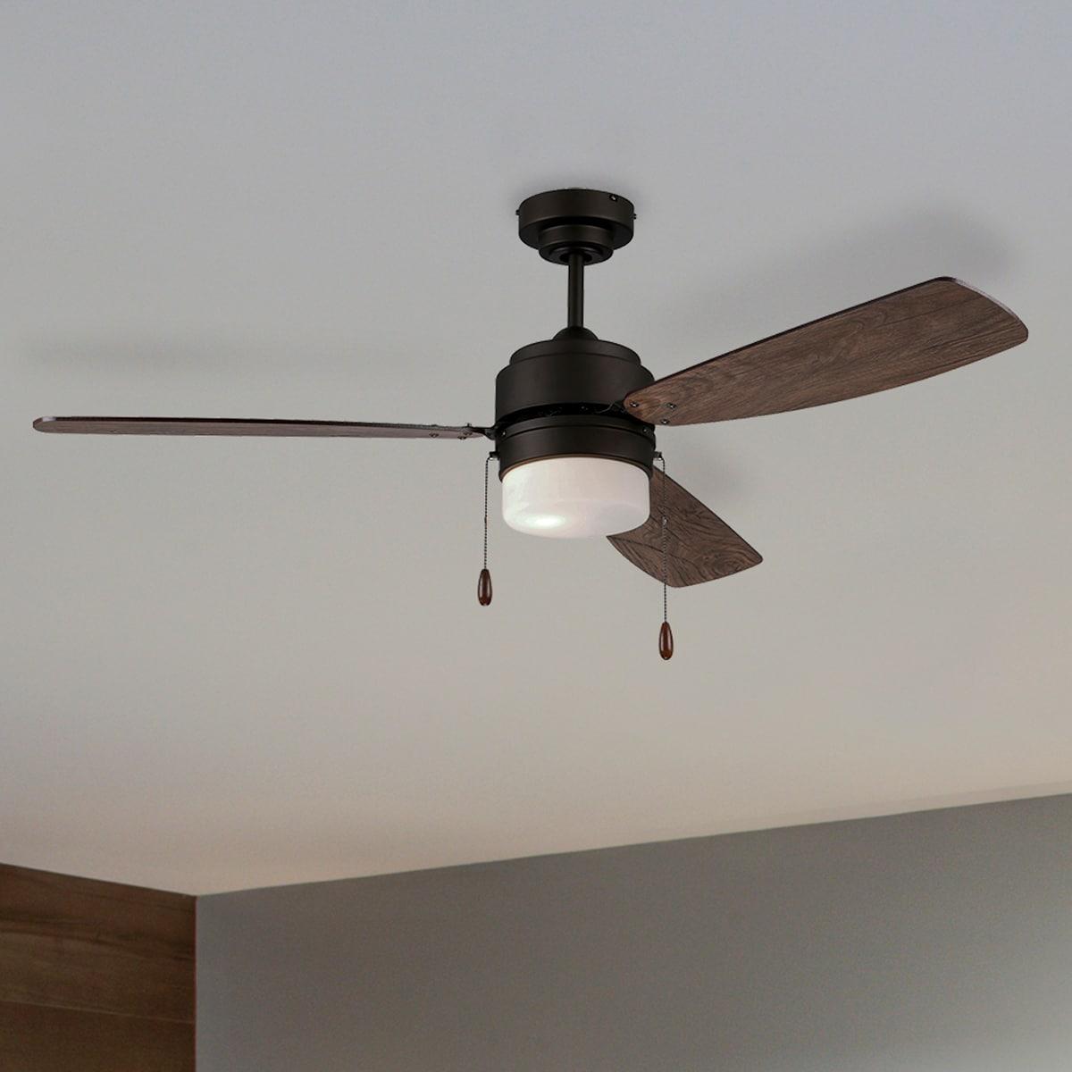 Litex - Ausmus - 3 Blade Ceiling Fan with Light Kit-15.75 Inches Tall and 52