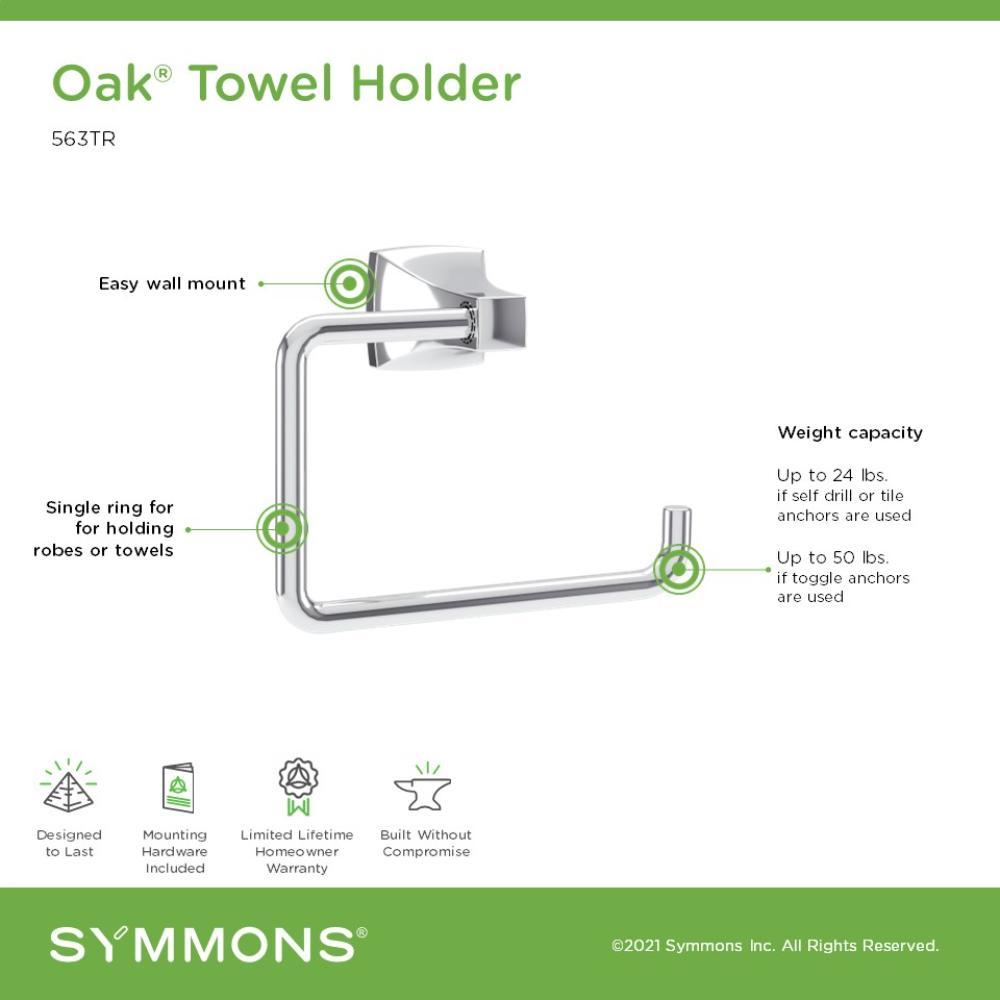 Oak Wall Mounted Bathroom Towel Ring