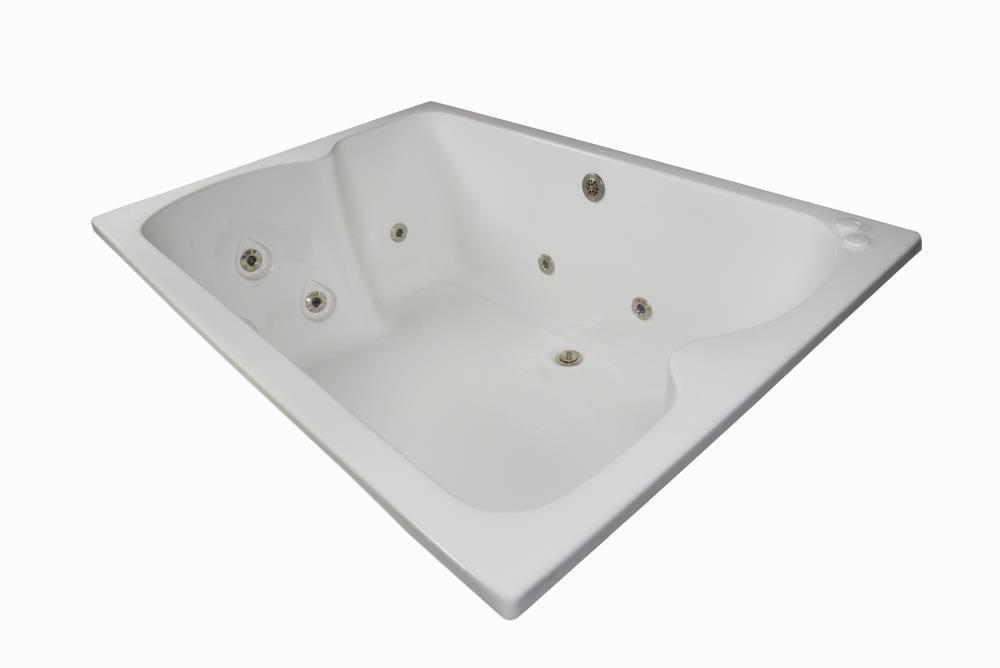 59.75'' x 42.75'' Drop-In Whirlpool Acrylic Bathtub