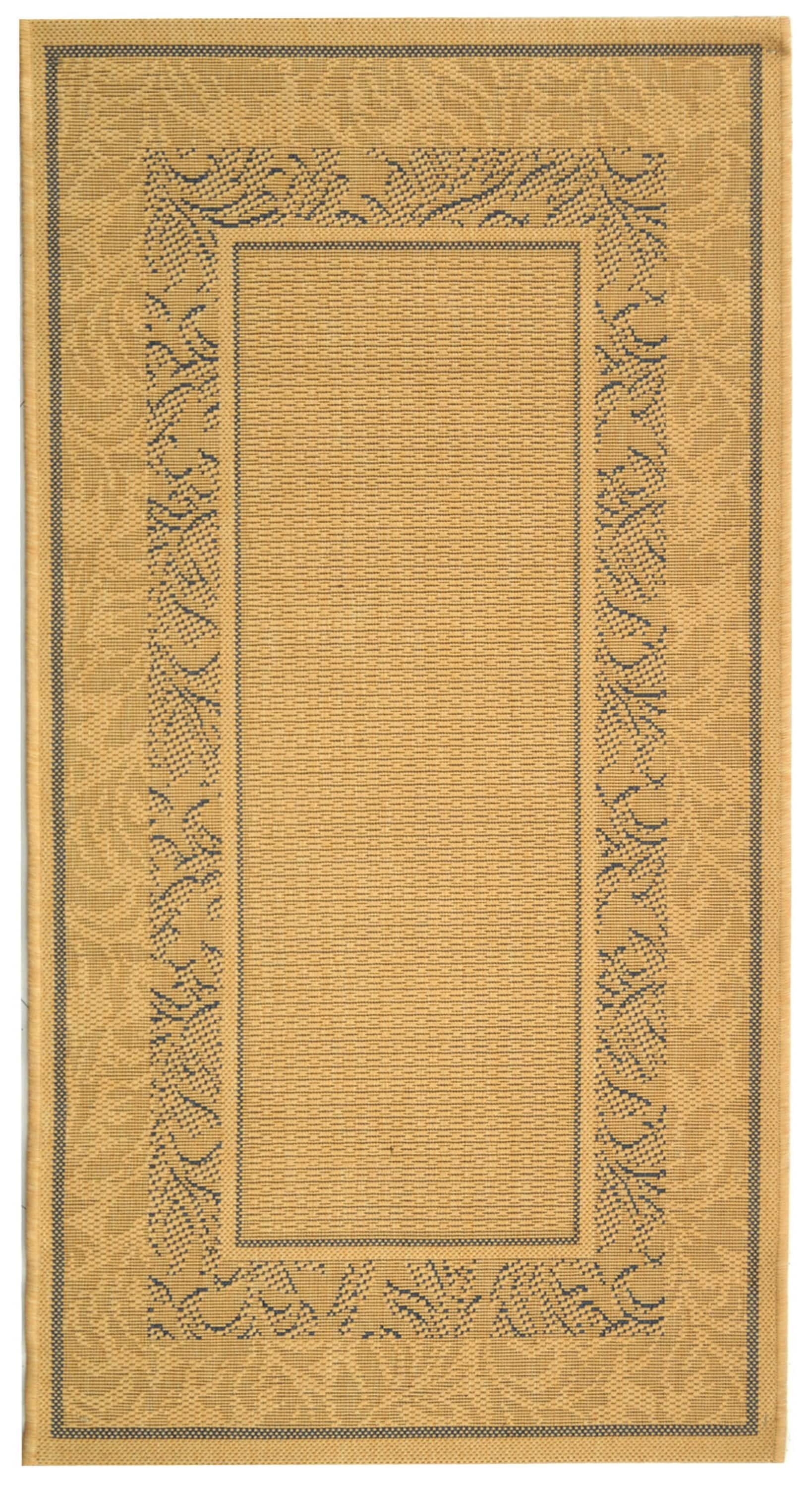 SAFAVIEH Courtyard Elija Traditional Indoor/Outdoor Area Rug, 2'7" x 5', Natural/Blue