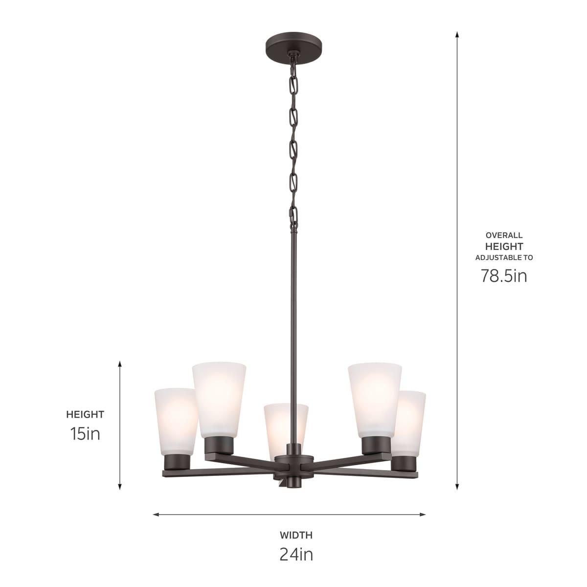 Kichler Lighting - Stamos - 5 Light Medium Chandelier In Soft Modern Style-15