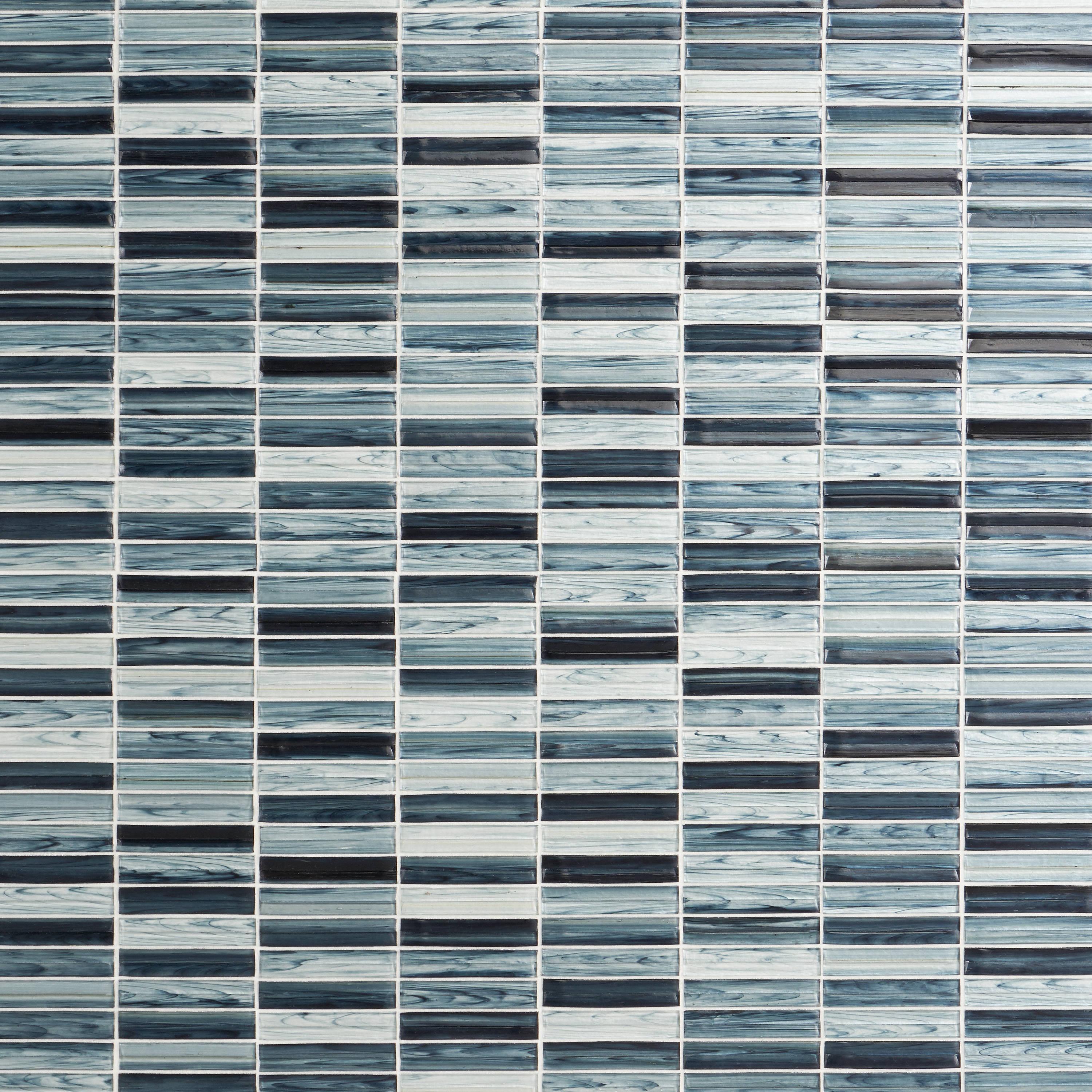 Tara Stacked 11.61" x 11.73" Molten Glass Mosaic Wall Tile (0.95 Sq. Ft. / Sheet)
