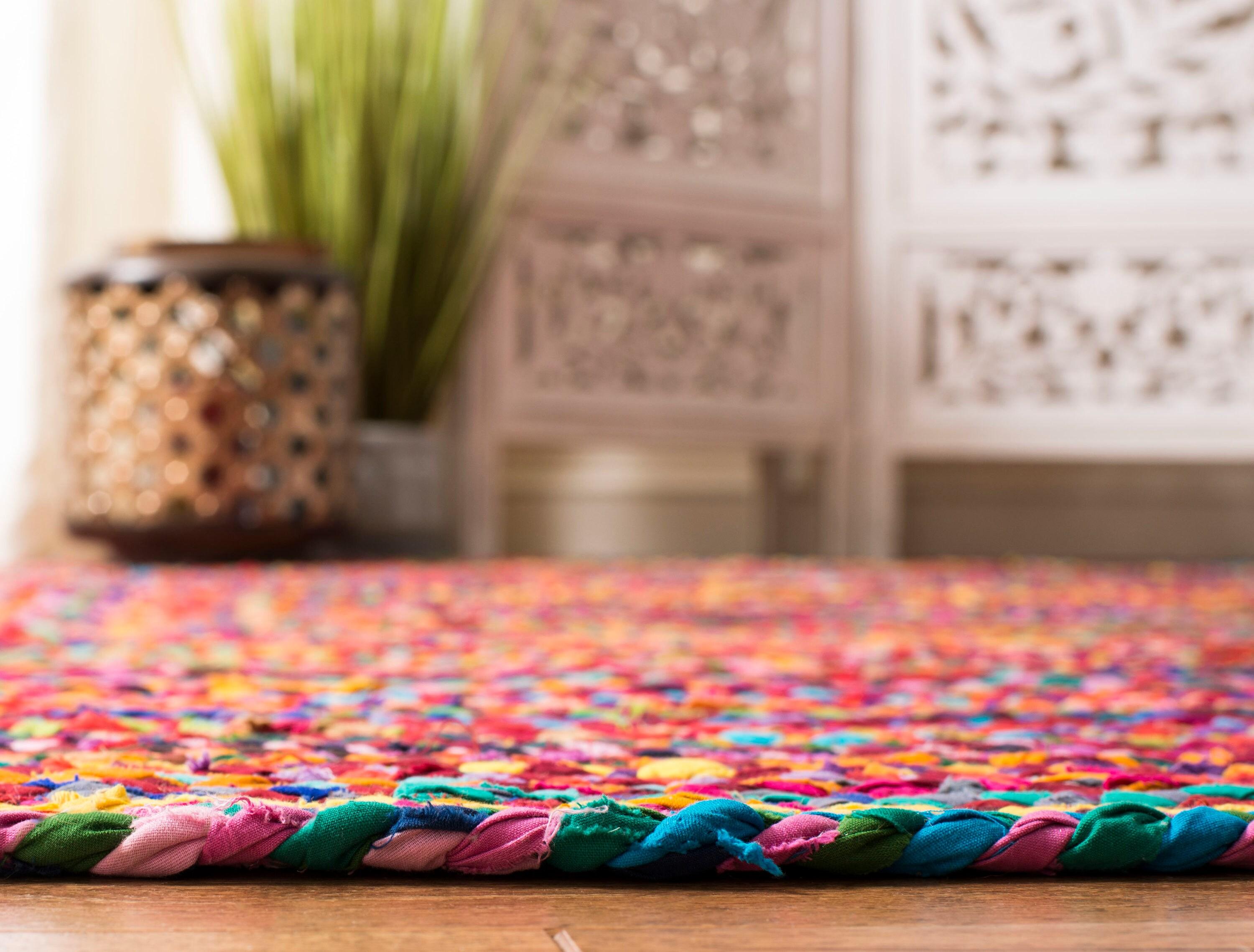 Braided BRD210 Hand Woven Runner Rug - Red/Multi - 2'3"x19' - Safavieh.