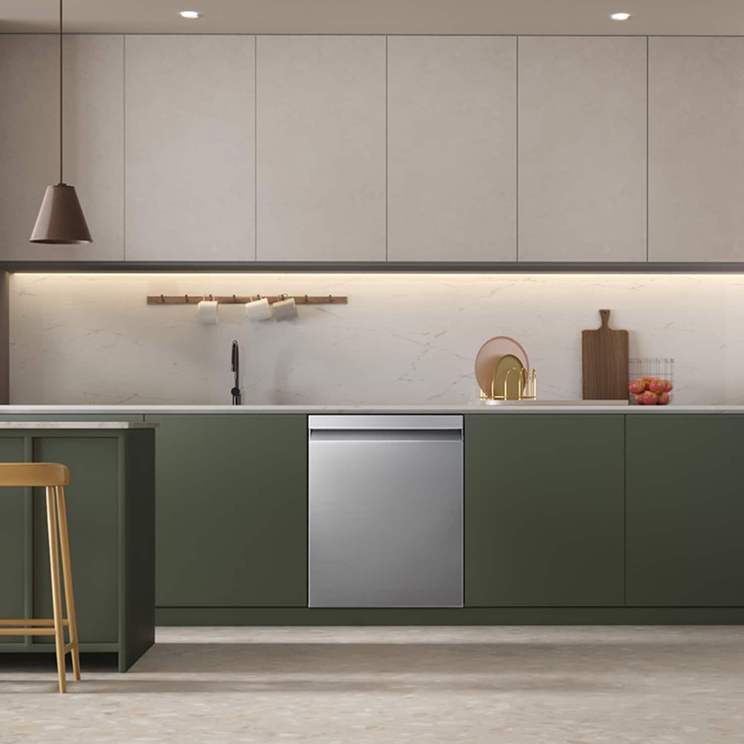 Samsung 24" 46 dBA ENERGY STAR Certified Smart Built-in Top Control Dishwasher with Adjustable Rack