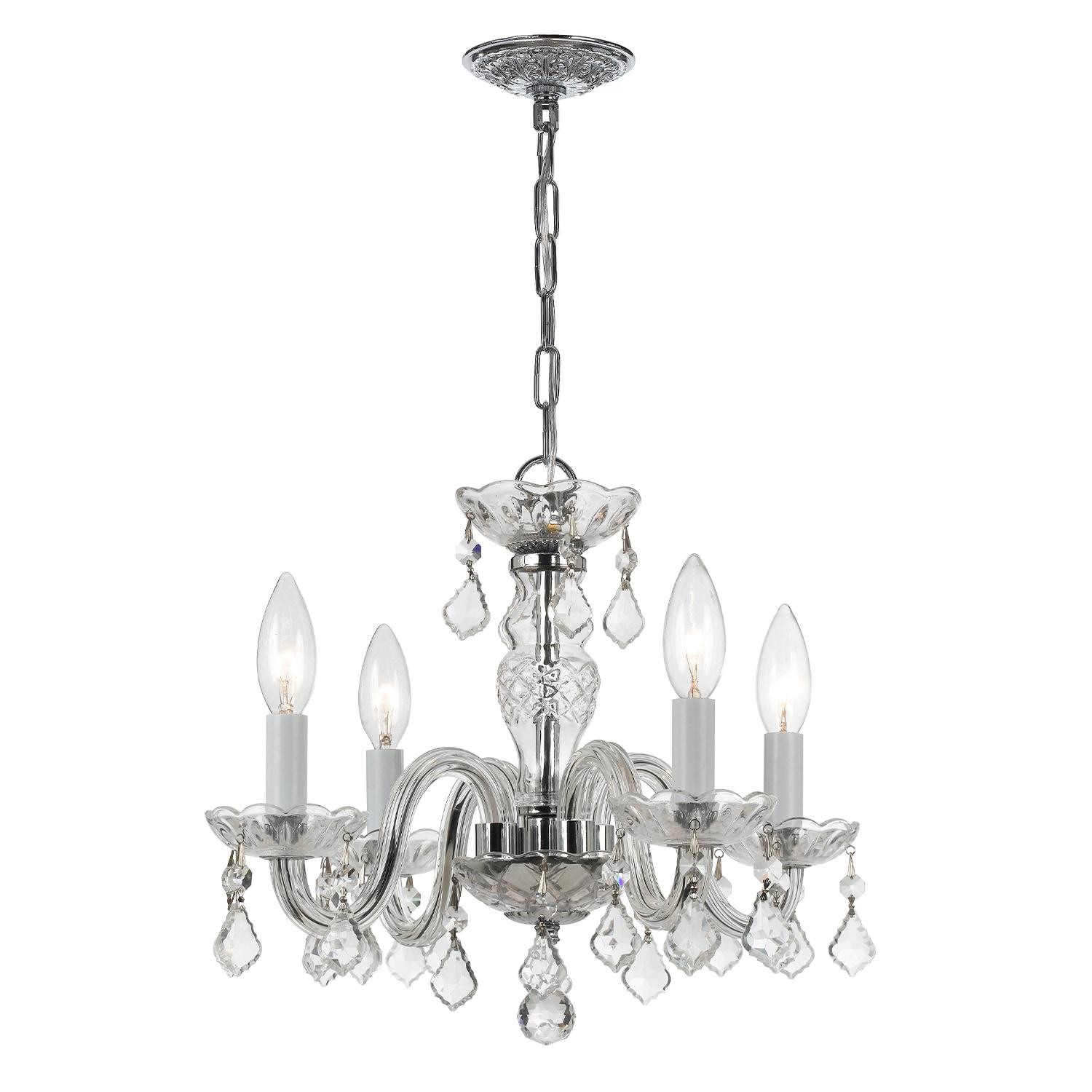 Crystorama Lighting Traditional Crystal 4 - Light Chandelier in  Polished Chrome