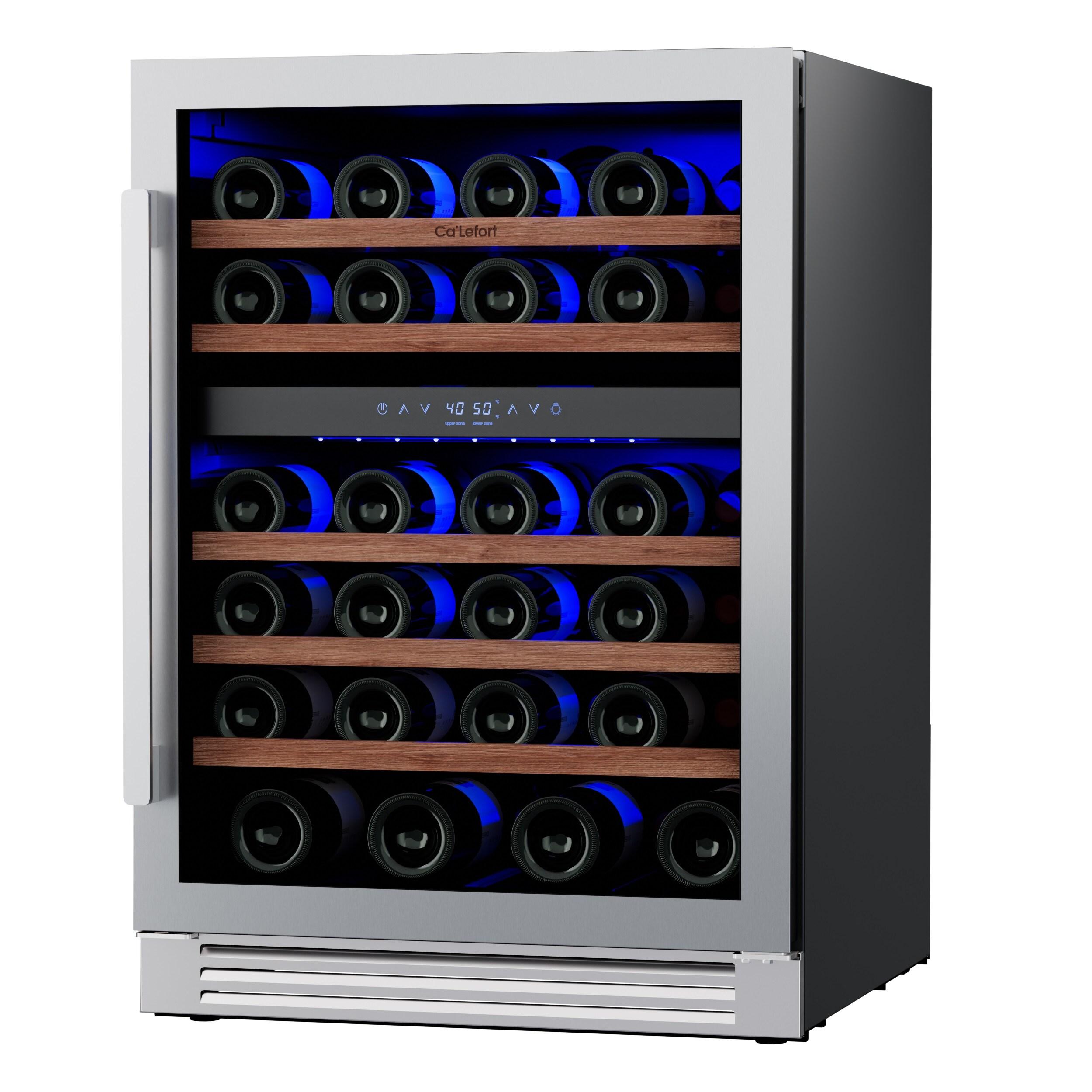 Ca'Lefort 24" Stainless Steel Dual Zone Wine Fridge with Glass Door