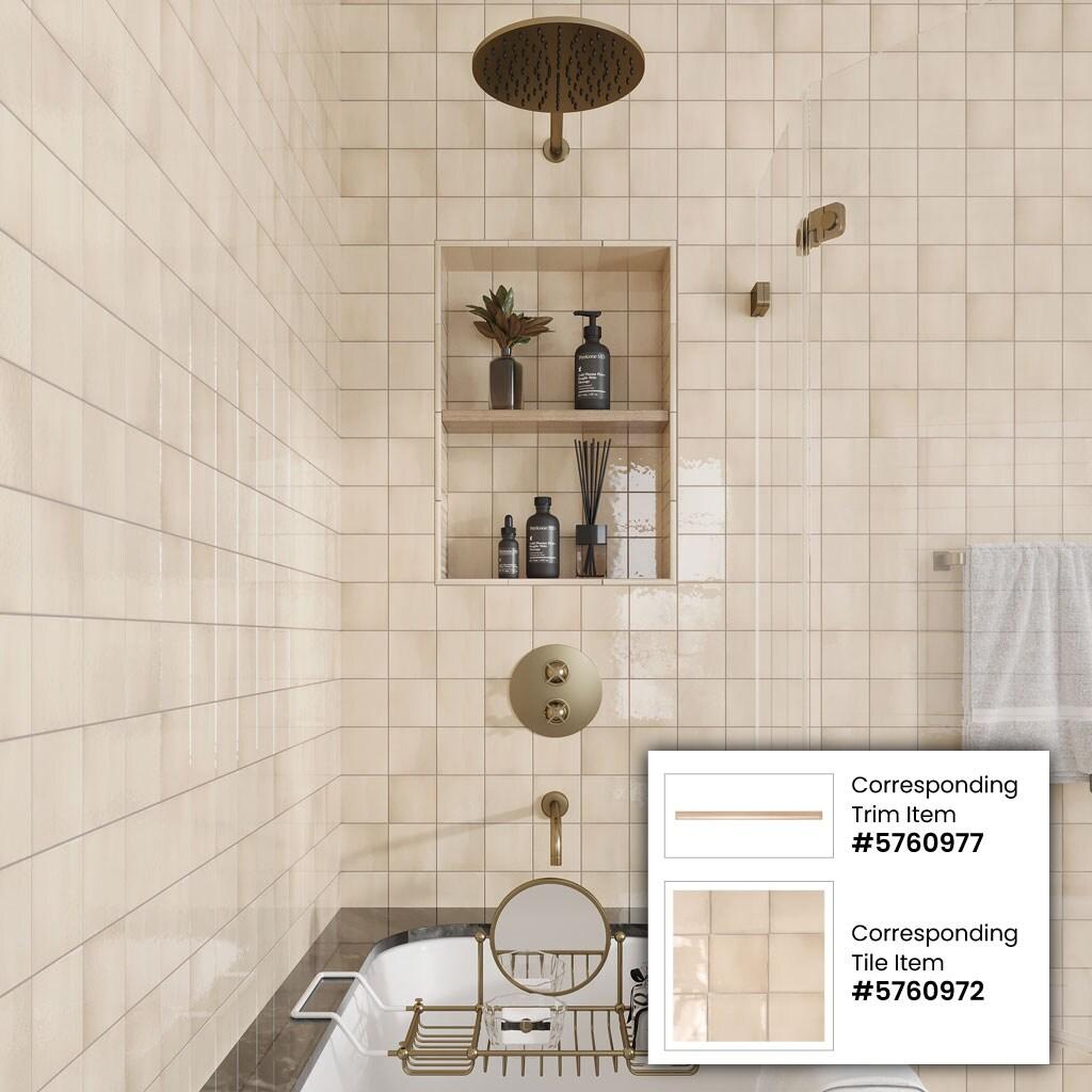 Apollo Tile Silken 7.9'' L x 0.5'' W Ceramic Round Tile Trim (Set of 10)