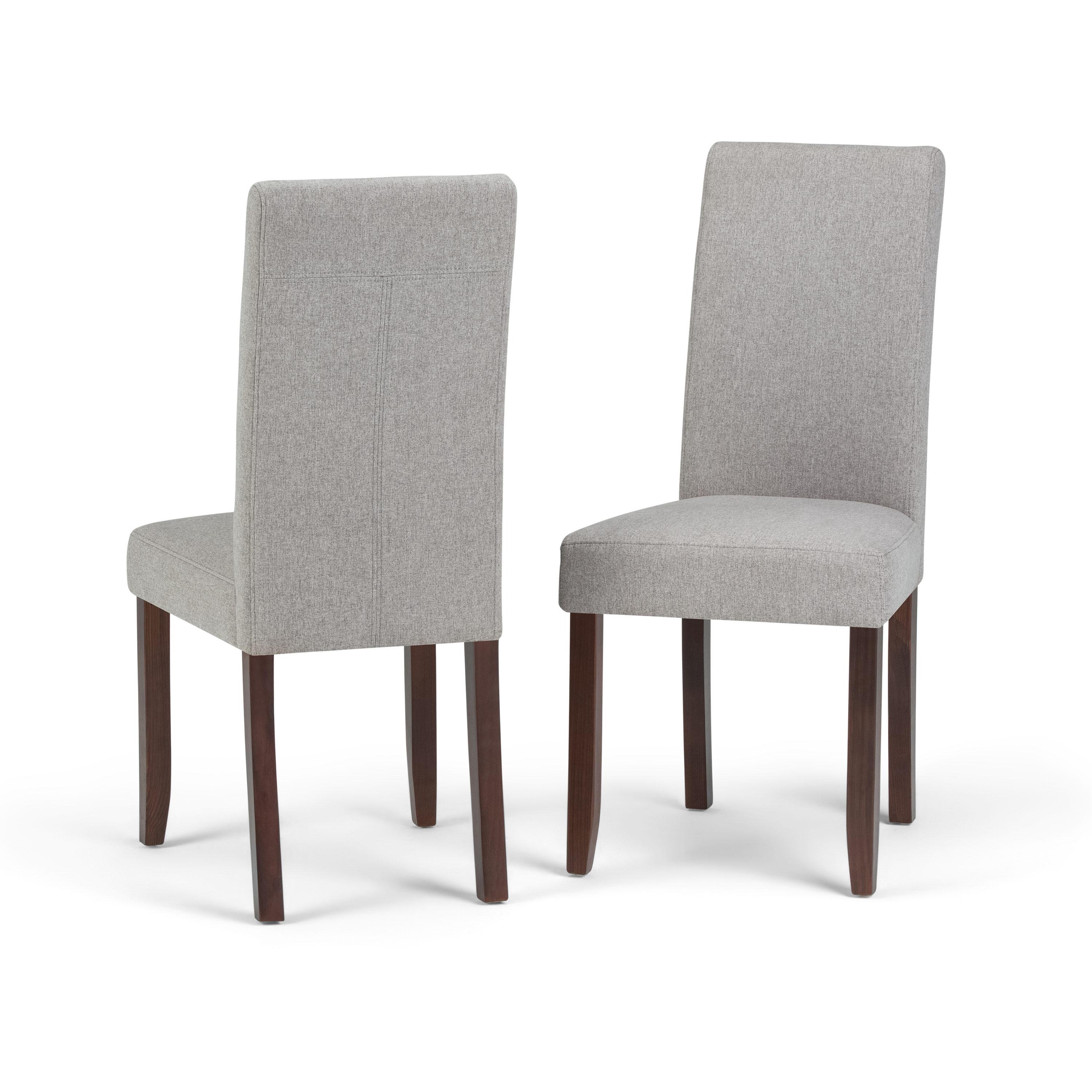 Simpli Home Acadian 17.99'' H Linen Look Polyester Upholstered Parsons Chair (Set of 2)