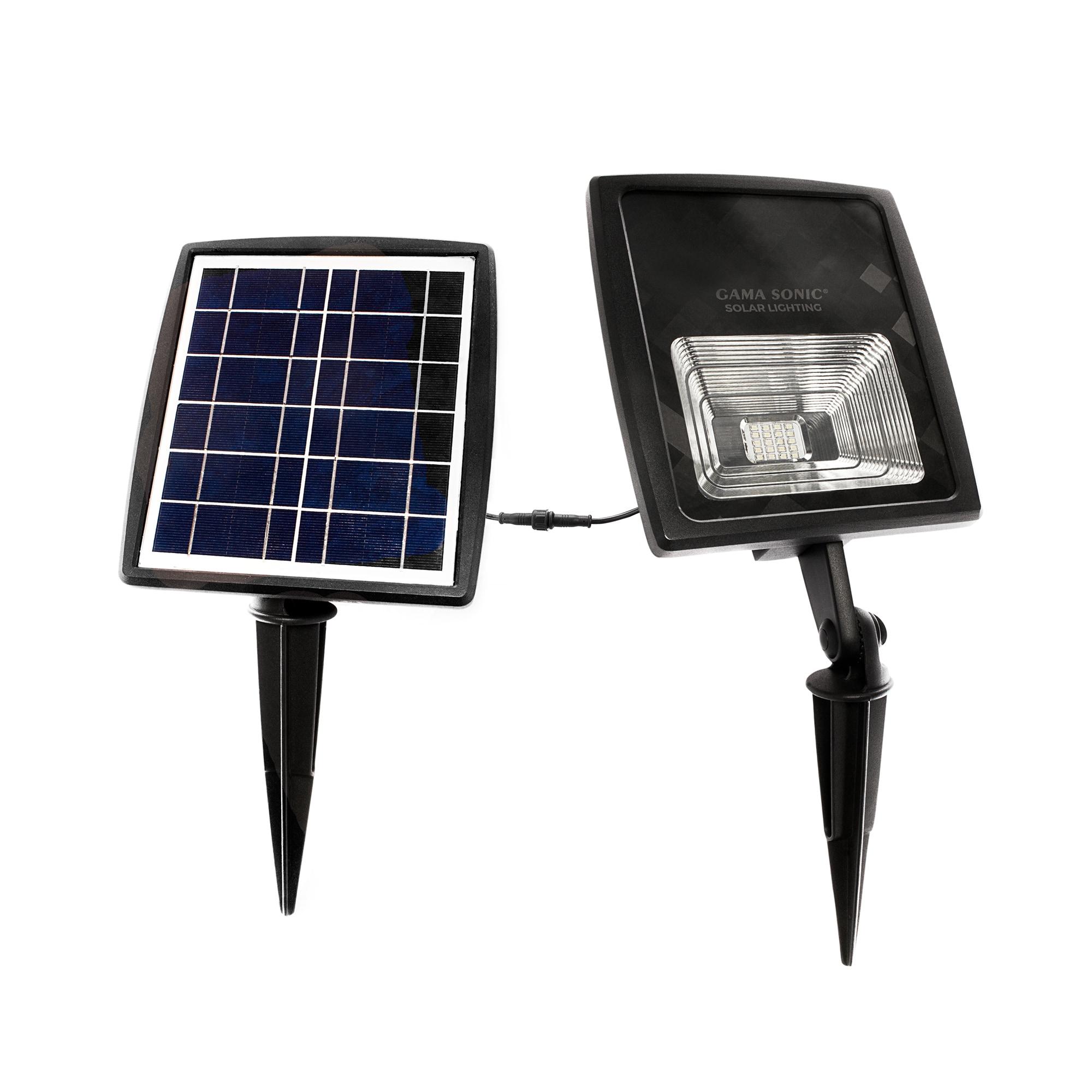 Solar LED Black Outdoor Landscape Flood Spotlight (Set of 2)