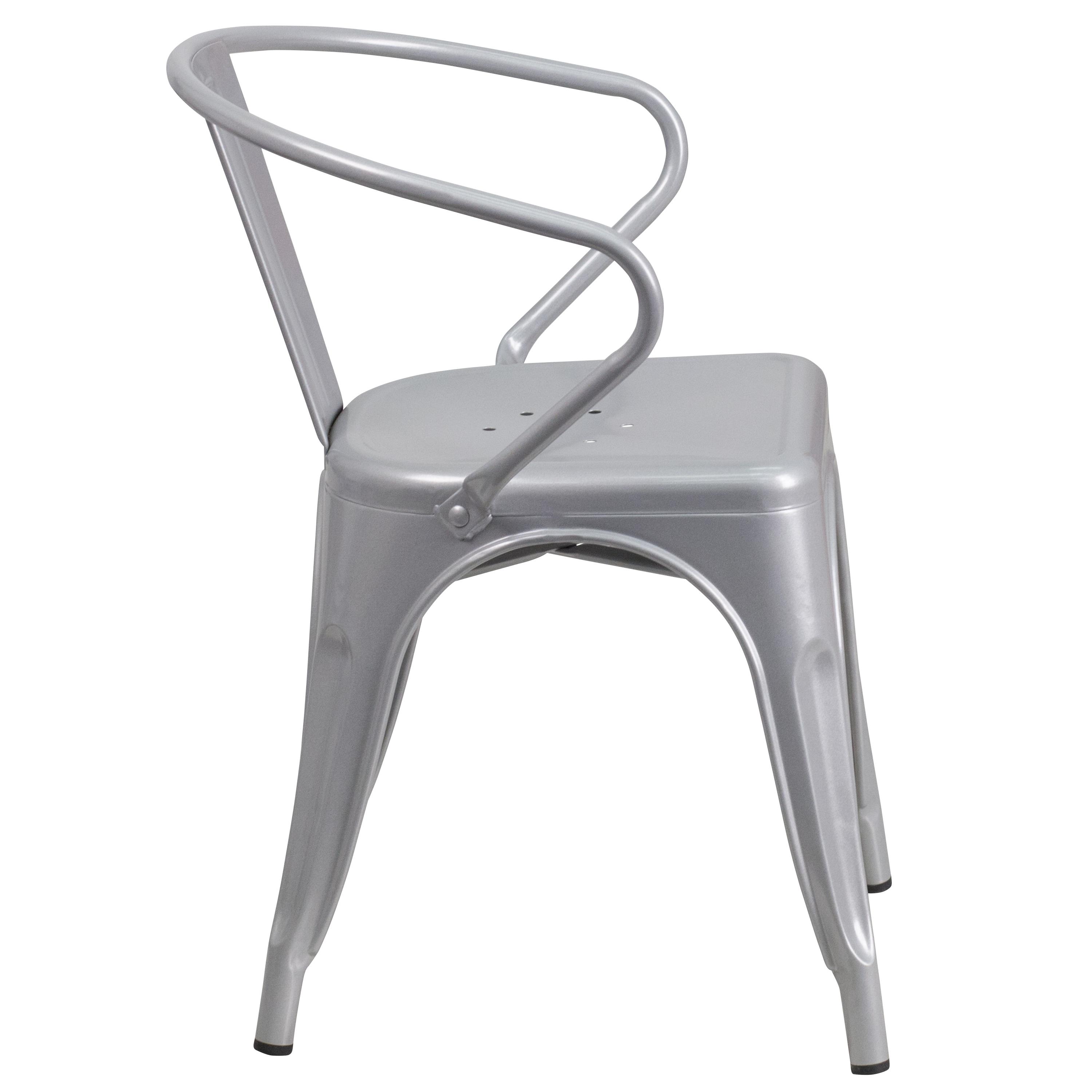 Hucheson Metal Indoor-Outdoor Chair with Arms