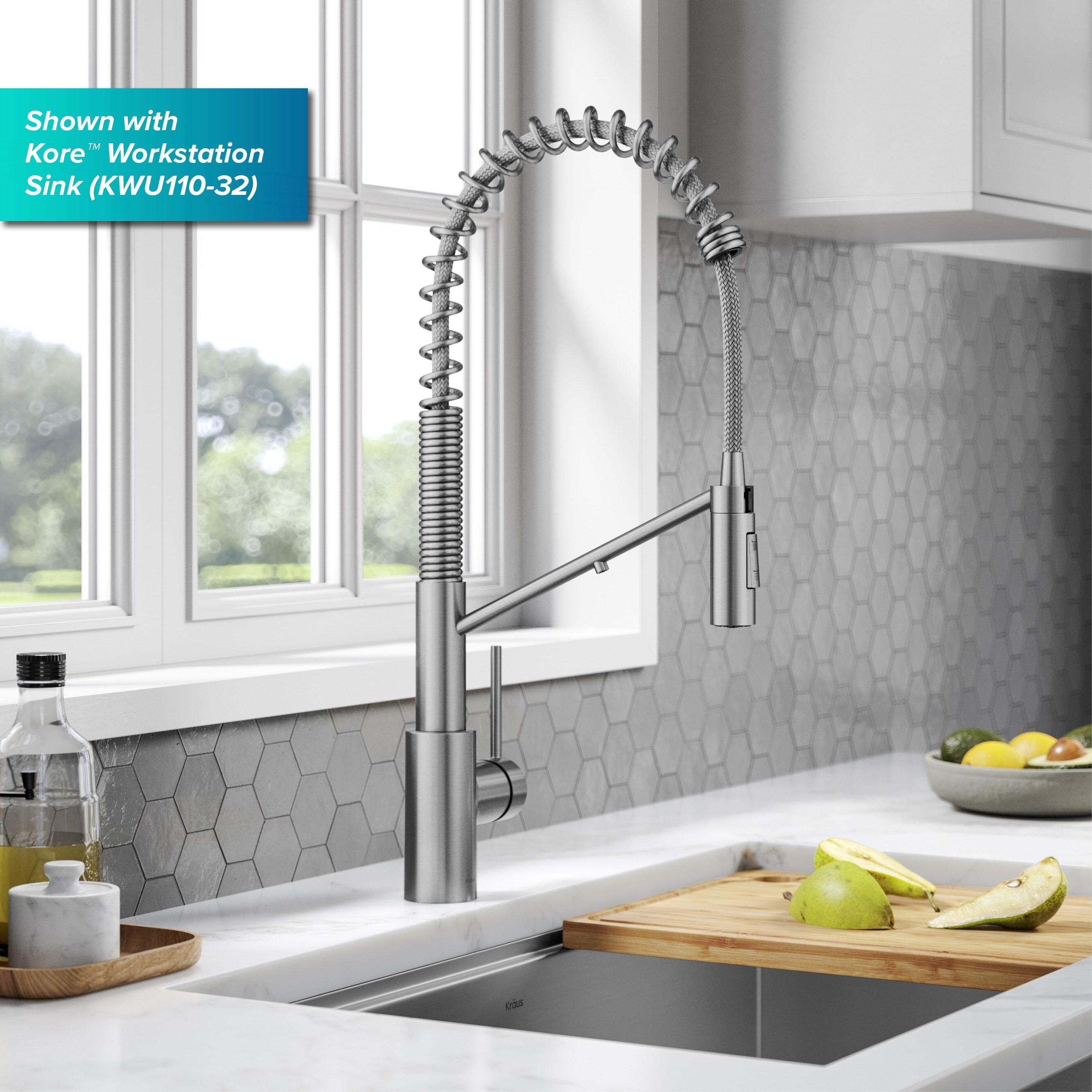 Oletto 2-in-1 Pull-Down Single Handle Kitchen Faucet