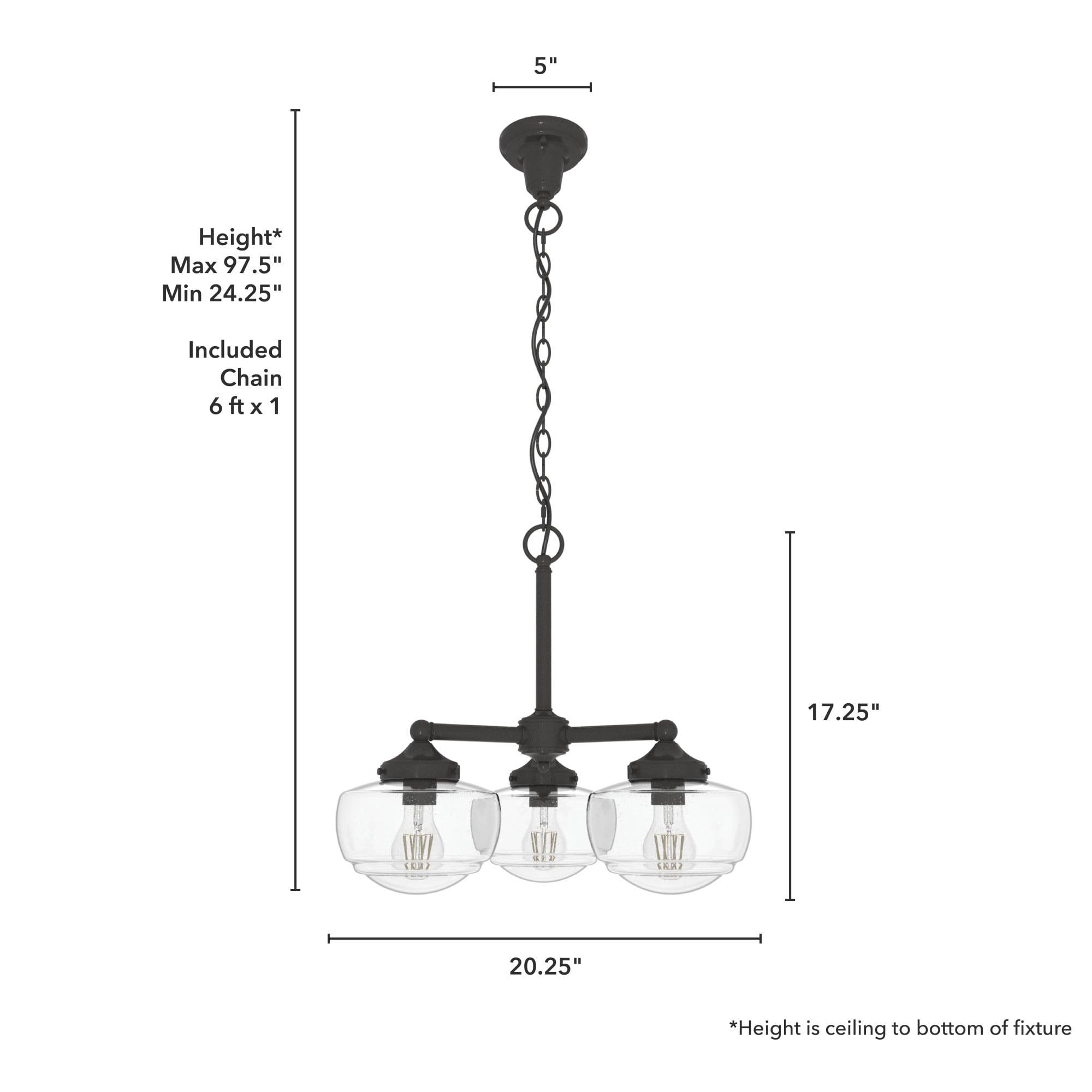 Hunter Fan Hunter Saddle Creek 3 Light Chandelier Ceiling Light Fixture