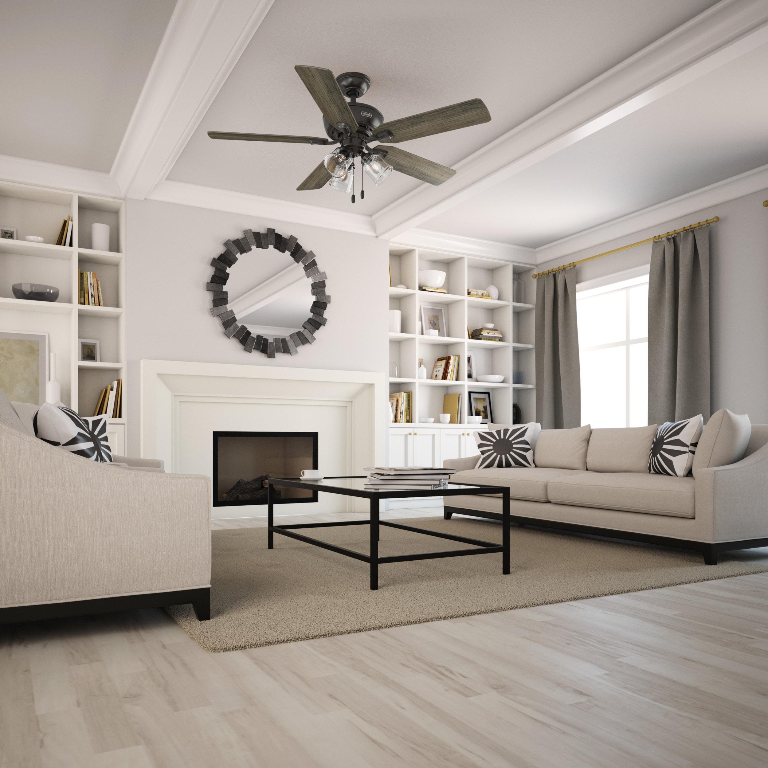 Hunter Fan 52" Rosner 5 - Blade Ceiling Fan With Lights and Pull Chains