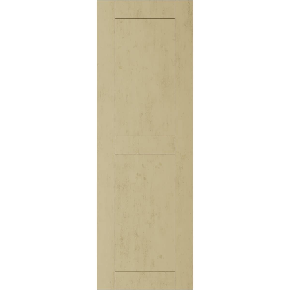 Ekena Millwork Rustic Two Equal Panel Flat Panel Faux Wood Shutters (Per Pair)
