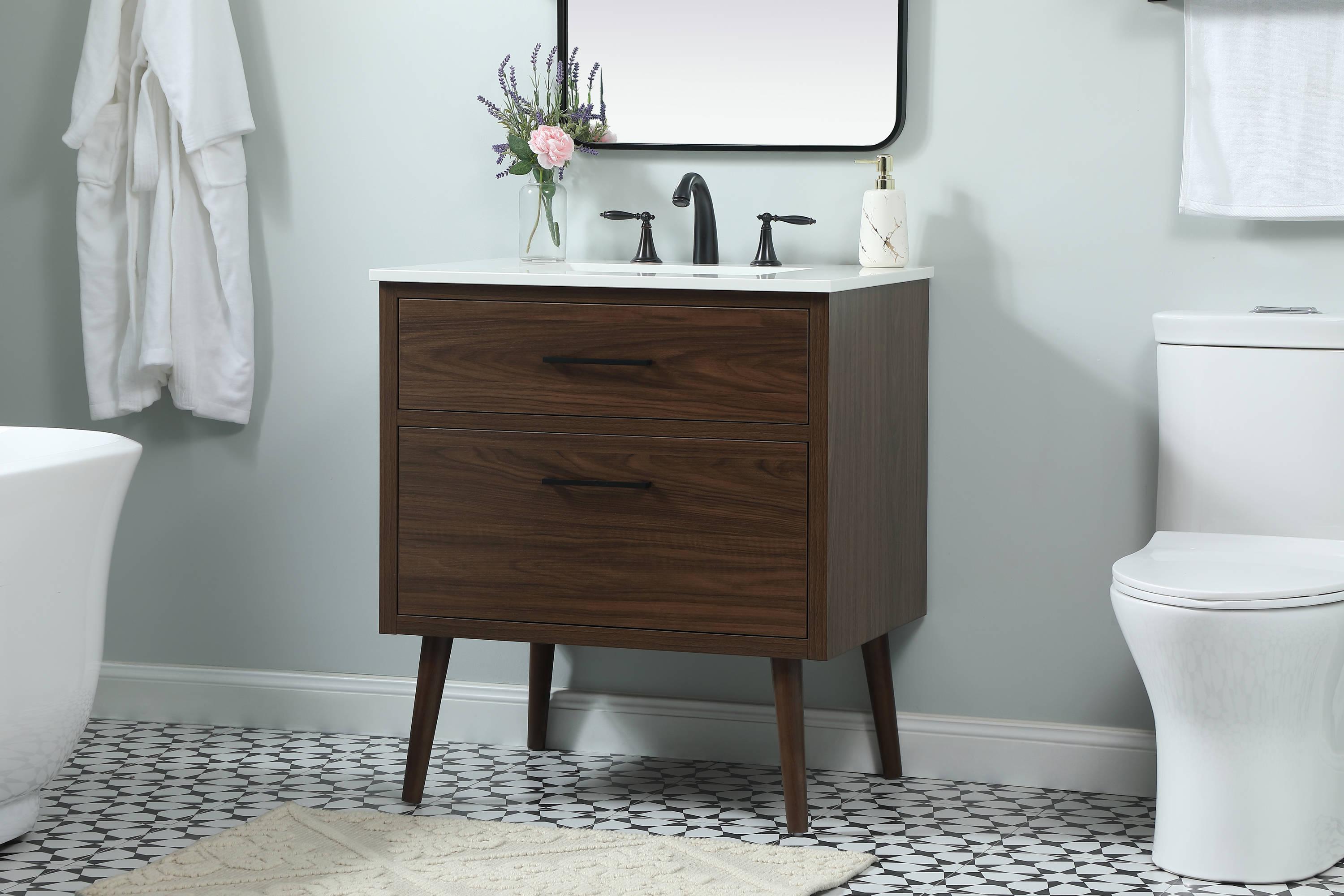 Elegant Kitchen and Bath Elegant Kitchen and Bath 30 Inch Single Bathroom Vanity