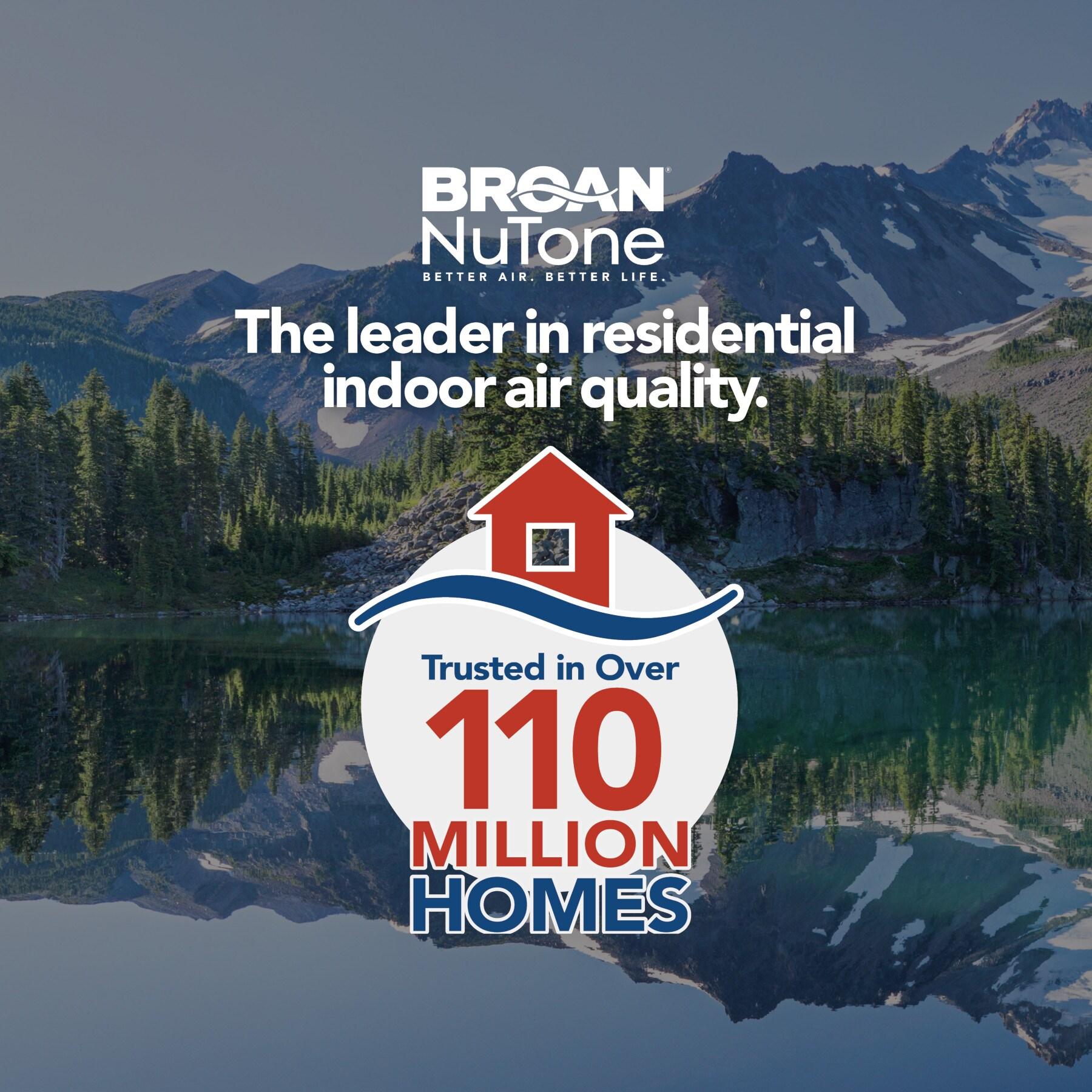 Broan Bel6 Roomside 60 Cfm 0.9 Sone Ceiling Mounted Energy Star Certified Bath Fan - White