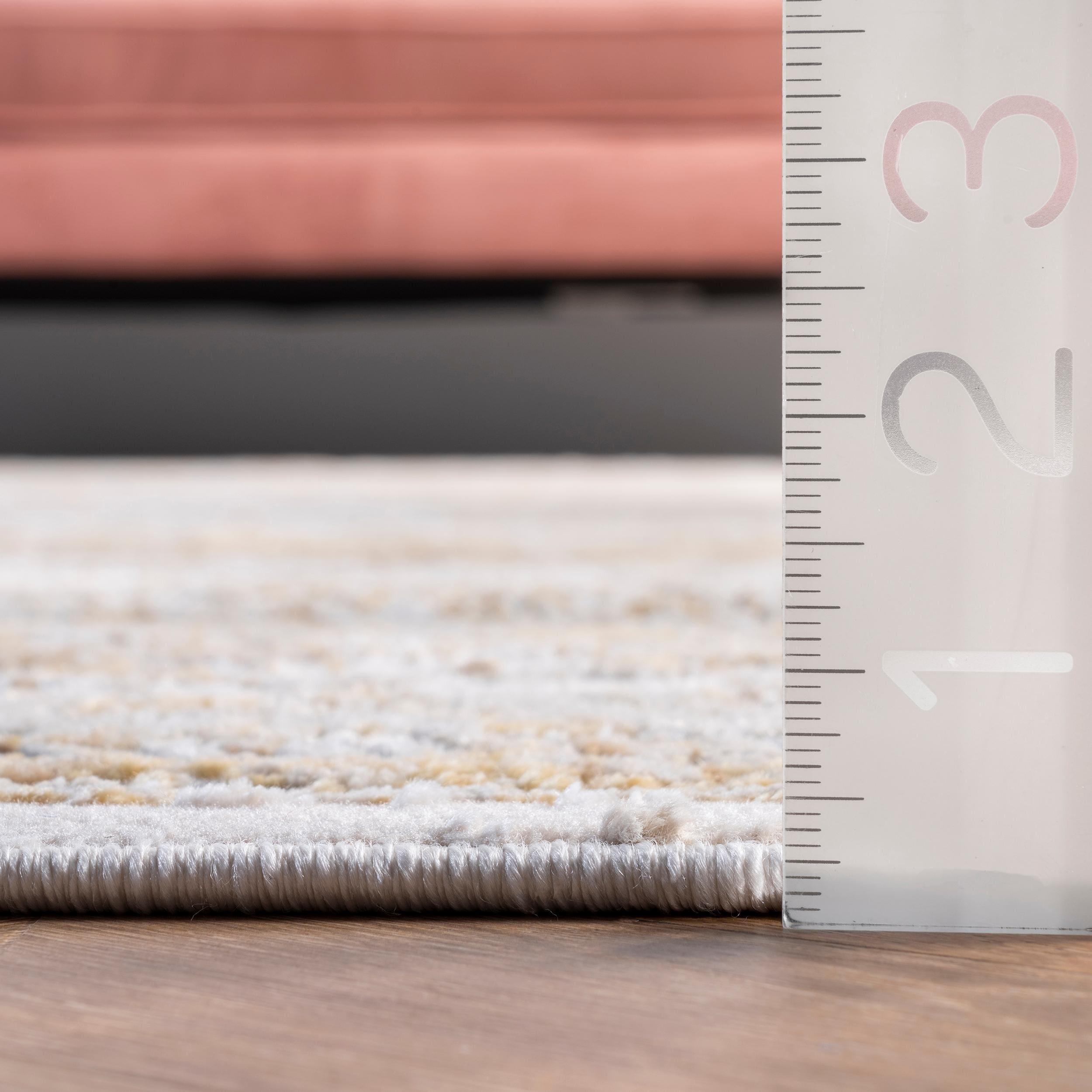Nuloom Madisson Medallion 2x10 Runner Indoor Area Rug for Living Room Bedroom Dining Room Entryway Hallway Kitchen, Gold/Ivory