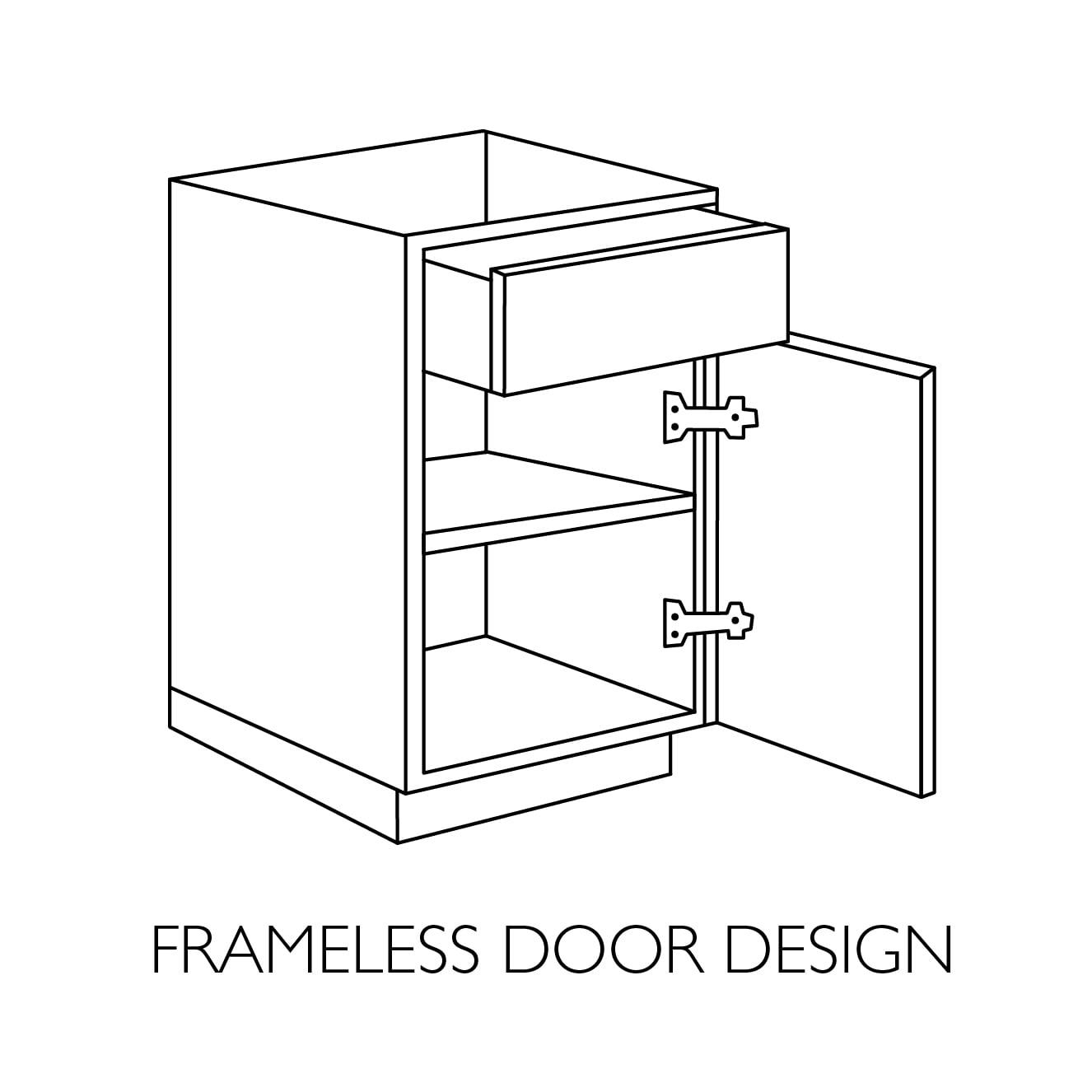 White MDF 36-Inch Freestanding Bathroom Vanity with Satin Nickel Knobs