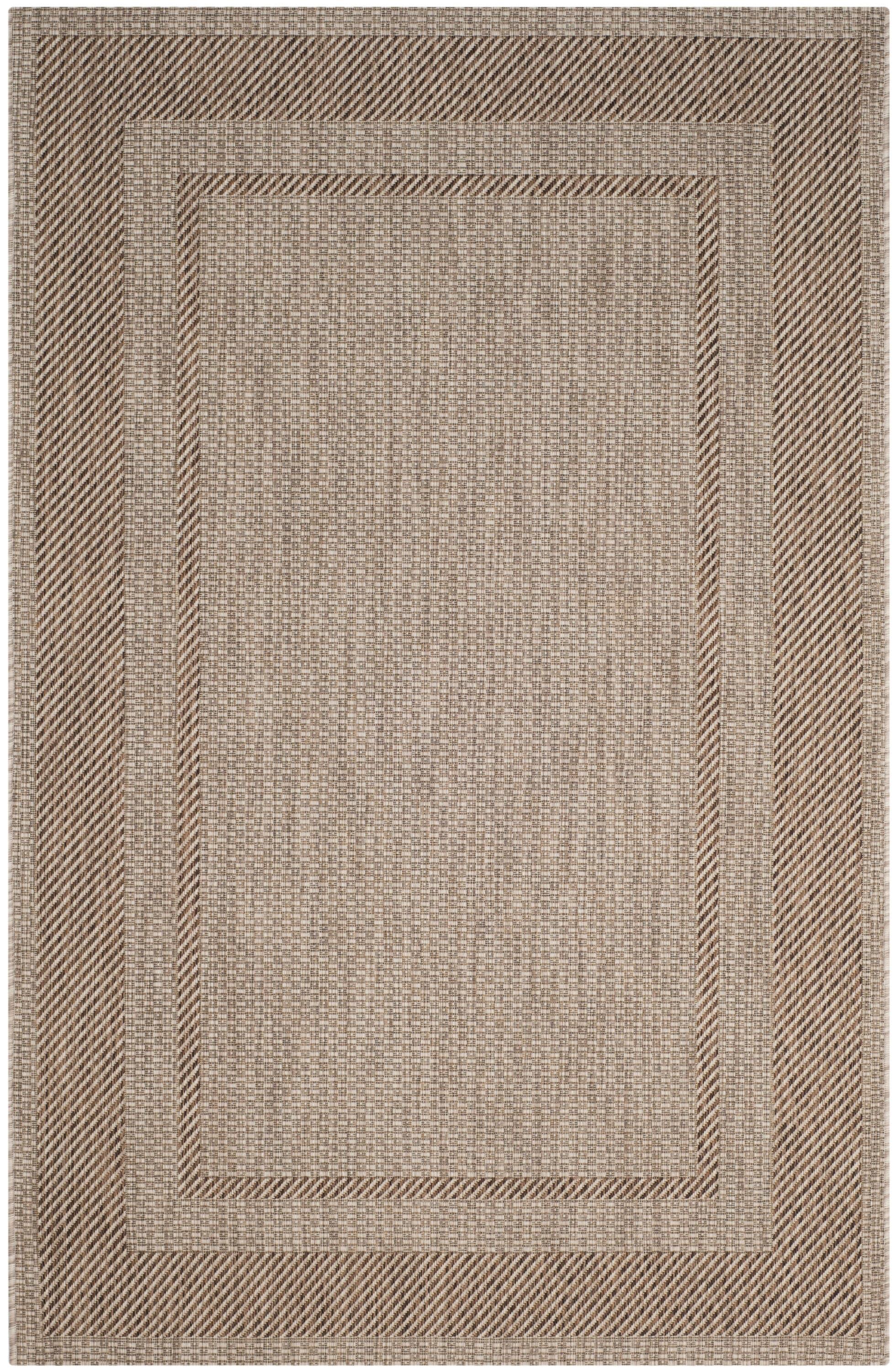 Courtyard CY8477 Power Loomed Indoor/Outdoor Area Rug - Beige/Brown - 4'x5'7" - Safavieh.