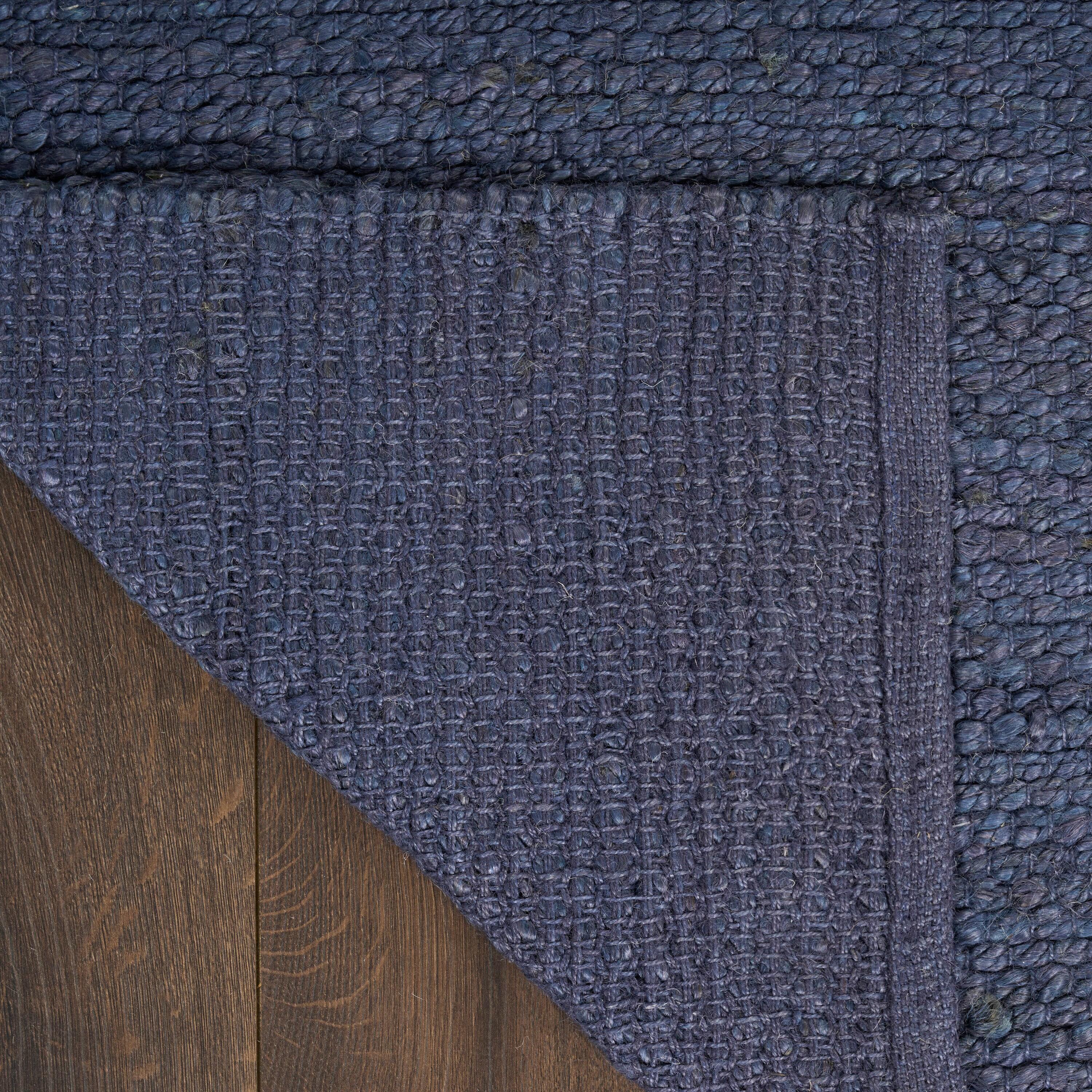 Nourison Natural Jute 4' x 6' Navy Farmhouse Indoor Rug