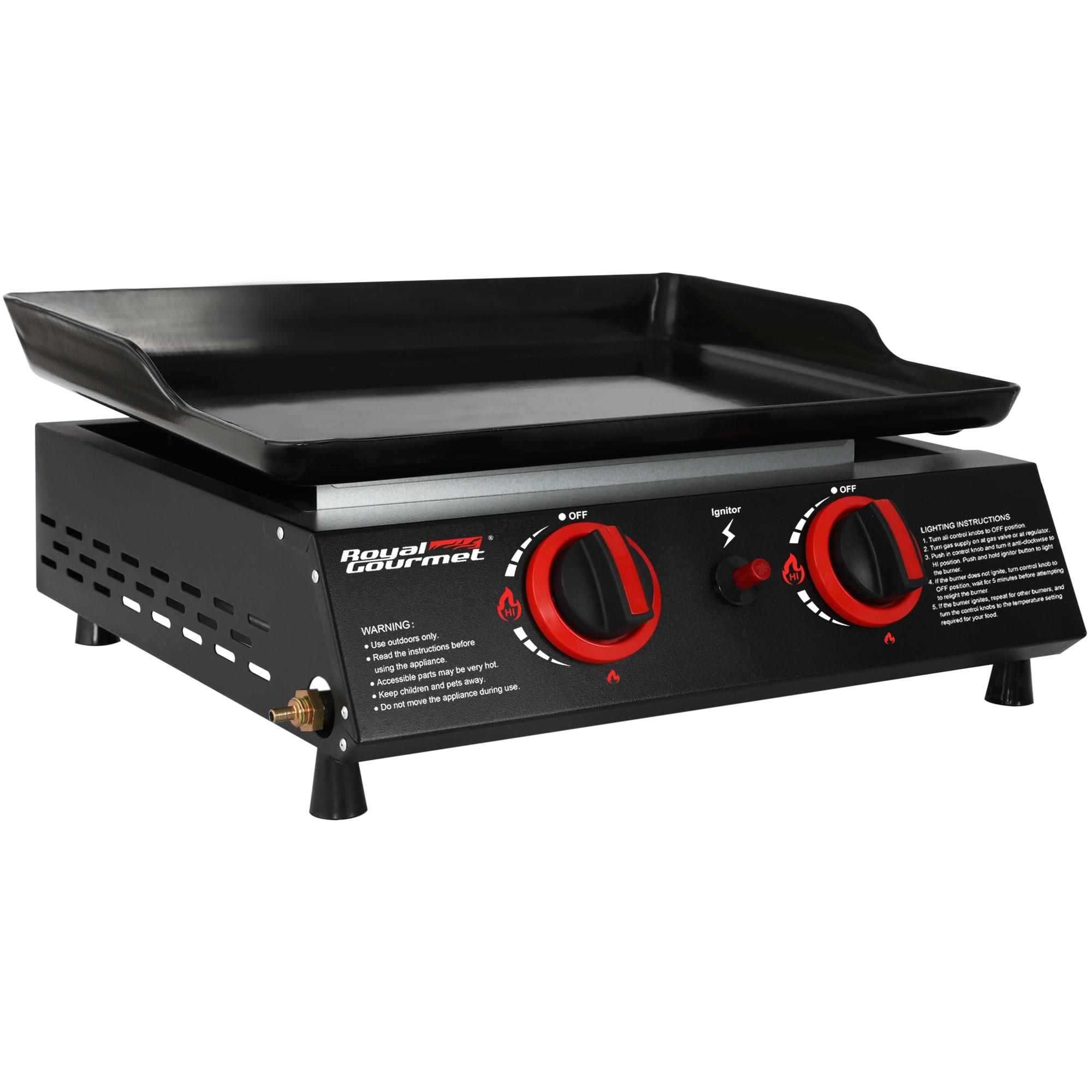 Royal Gourmet 18-Inch 2-Burner Portable Countertop Griddle