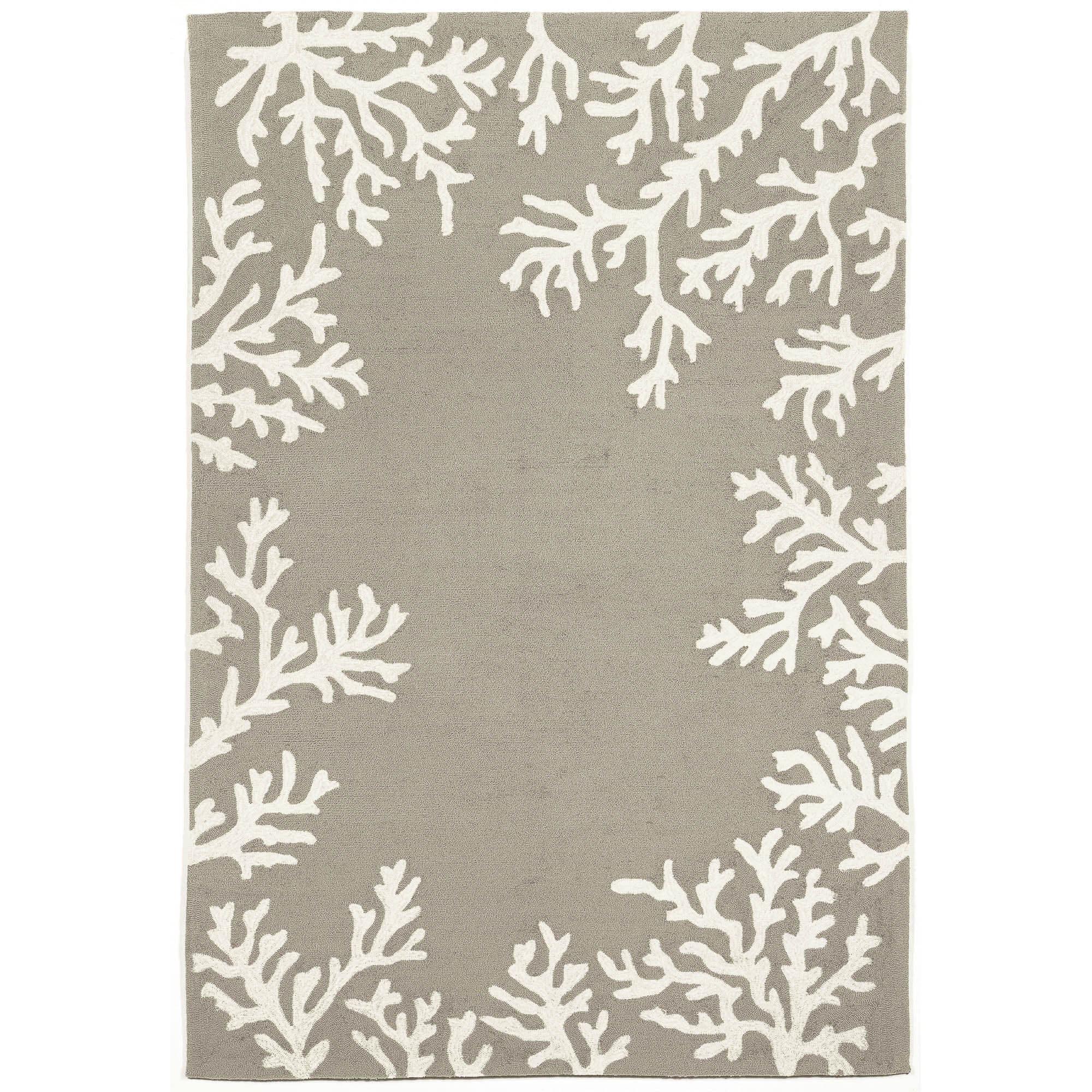 Coral Border Outdoor Rug