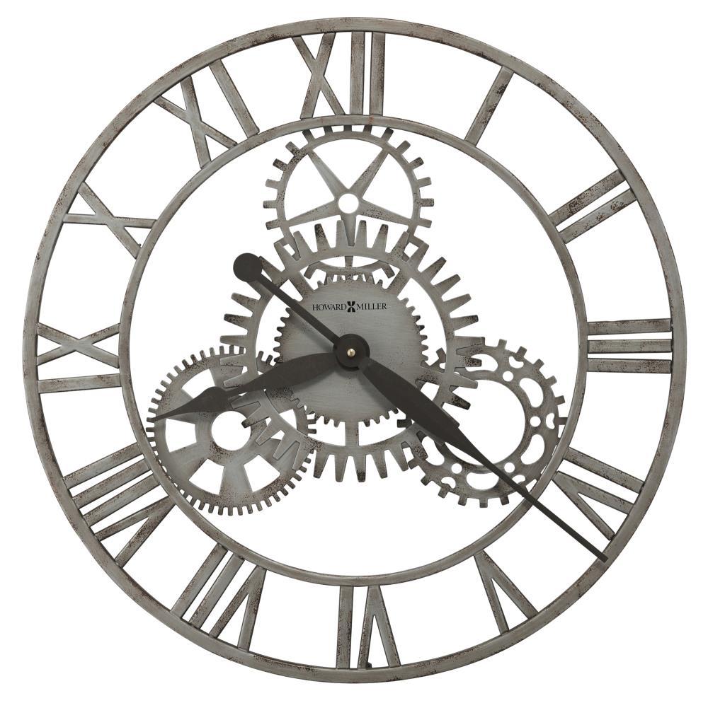 Sibley 20'' Antique Silver Iron Wall Clock