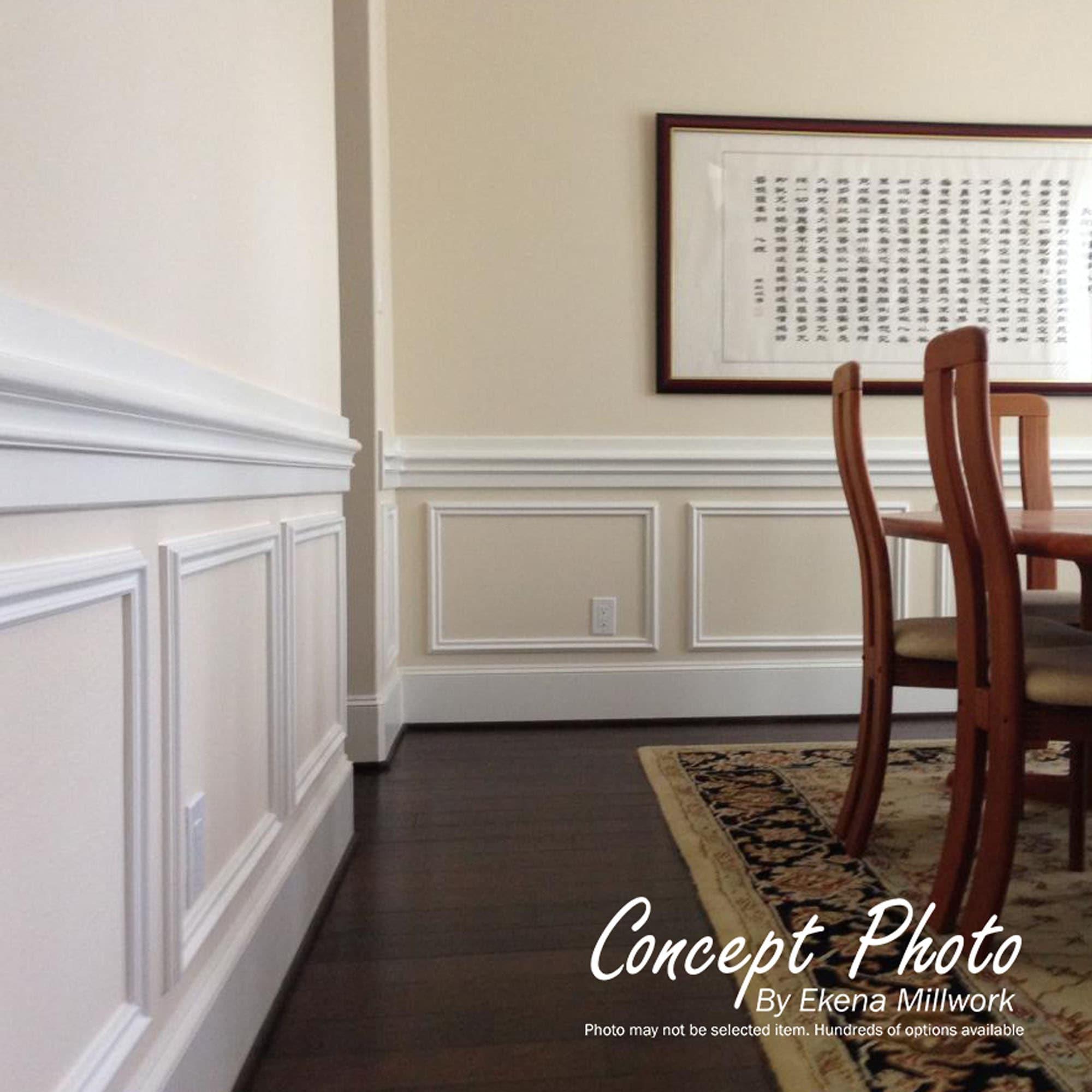 Ekena Millwork 7.5'' H x 78.75'' W x 0.75'' D Urethane Flat Trim