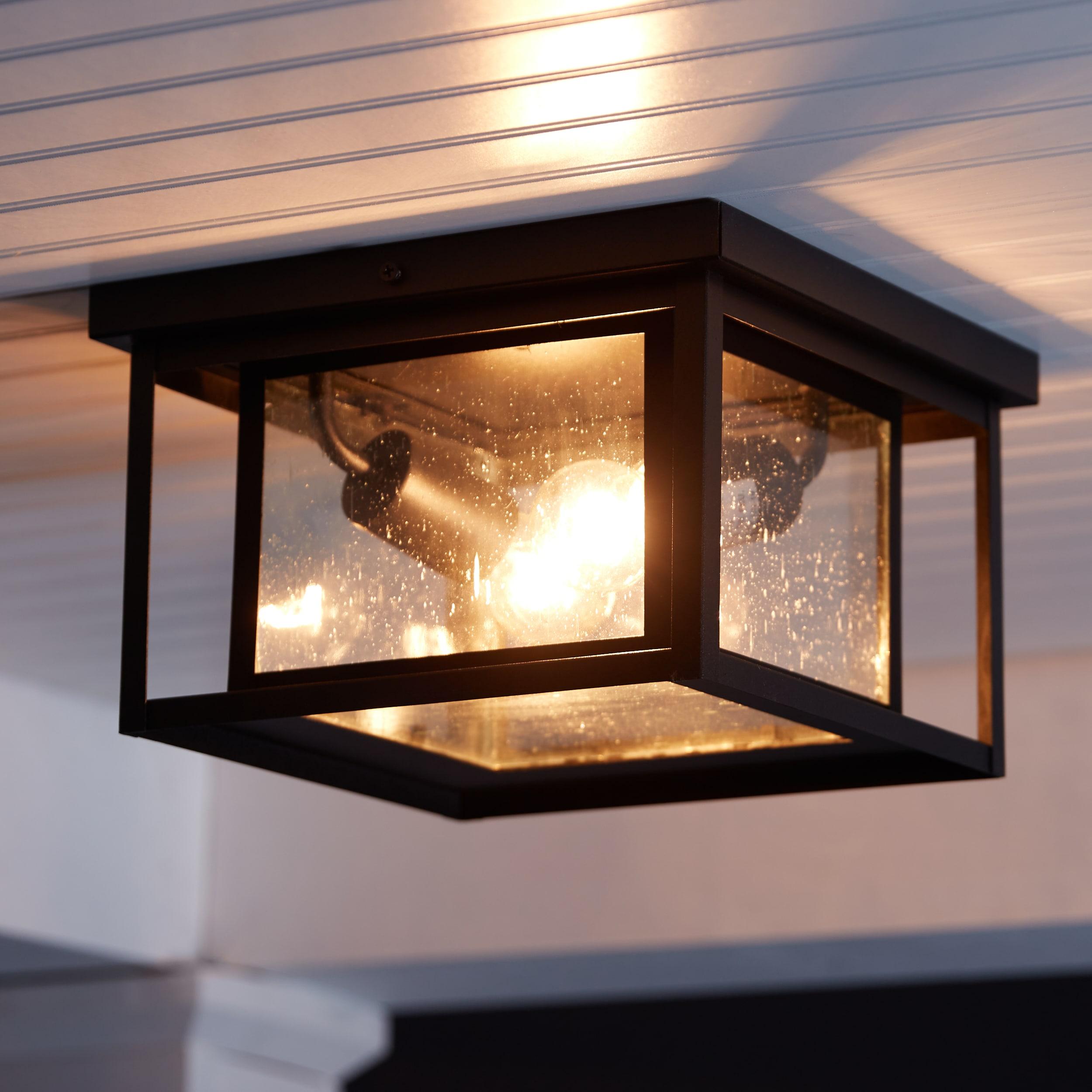 Vermont Seeded Square Outdoor Flush Mount