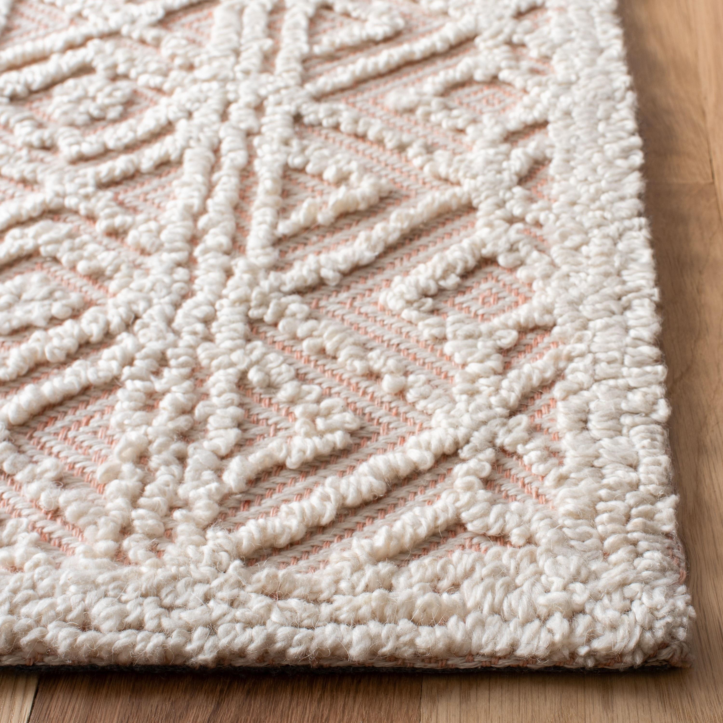 Trace TRC214 Hand Tufted Indoor Area Rug - Beige/Pink - 8'x10' - Safavieh