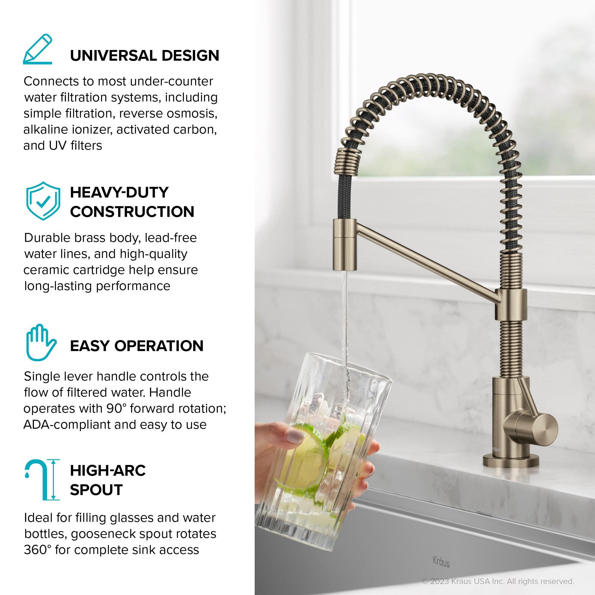 KRAUS Bolden Single Handle Drinking Water Filter Faucet for Reverse Osmosis or Water Filtration System