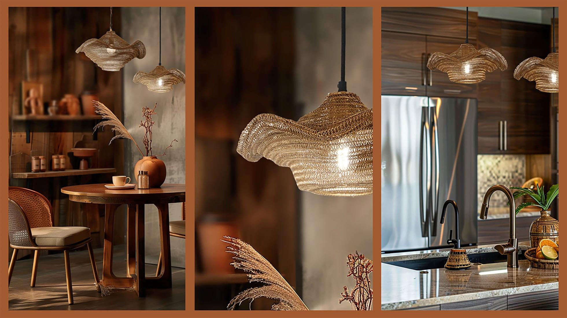 Small 1 Light Pendant In Gilded Brass Finish