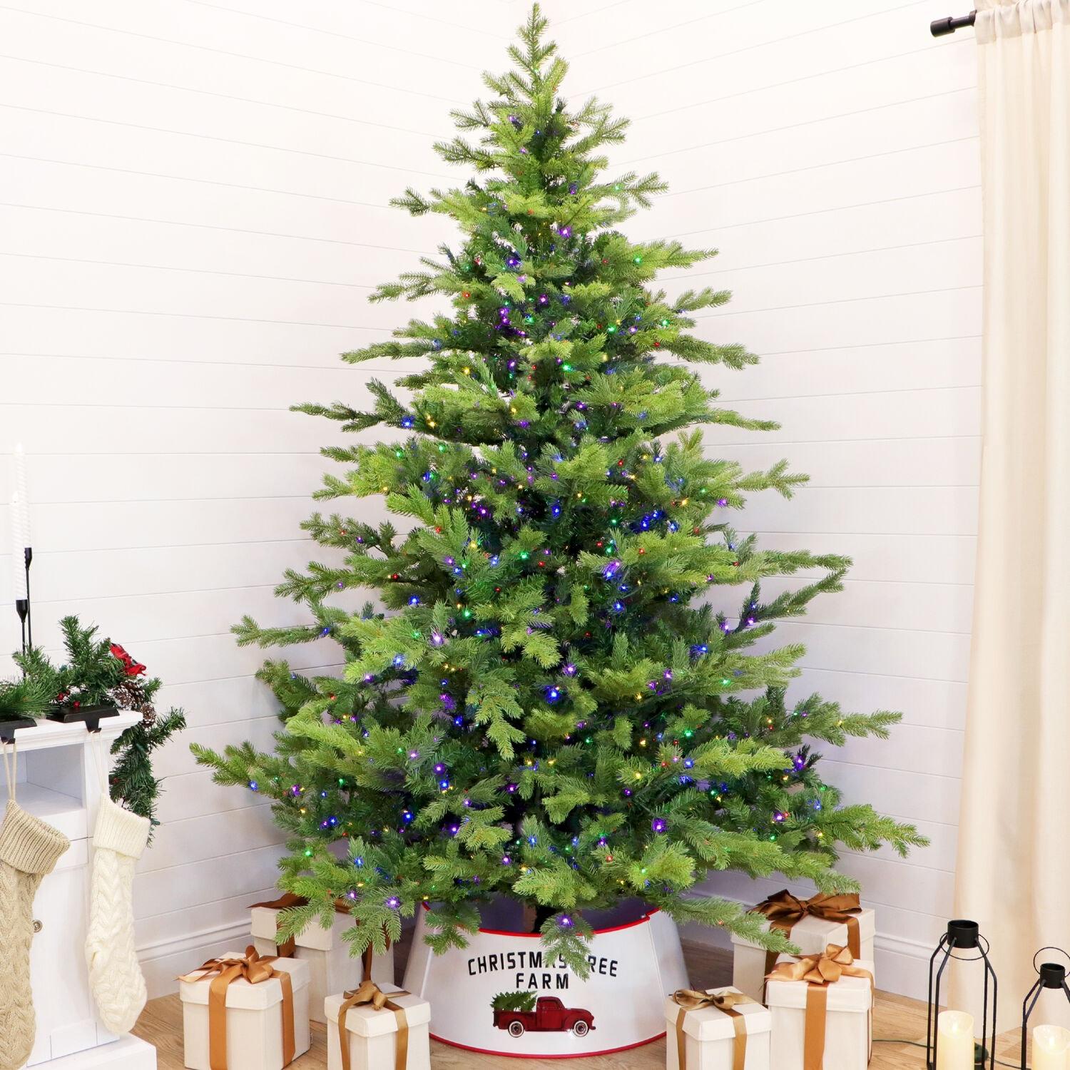 Fraser Hill Farm Fraser Hill Farm Prelit Foxtail Pine Artificial Christmas Tree with Stand and Remote Control