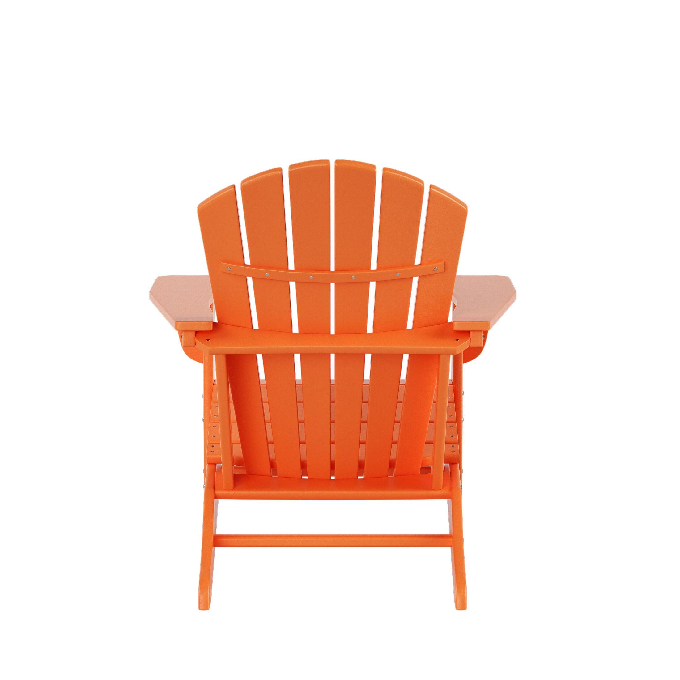 Polytrends  Altura  Outdoor Eco-Friendly All Weather Poly Patio Adirondack Chair (Set of 2) Orange