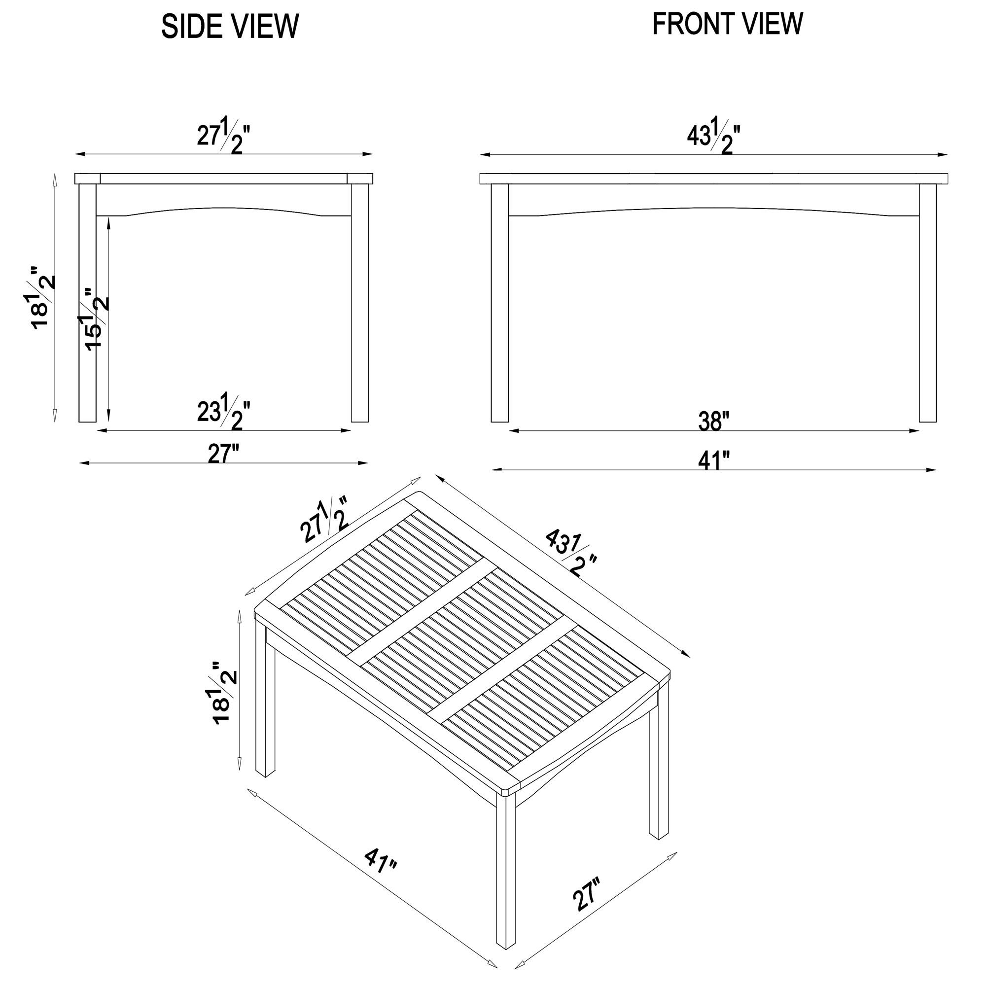 Lyndon Eucalyptus Outdoor Coffee Table