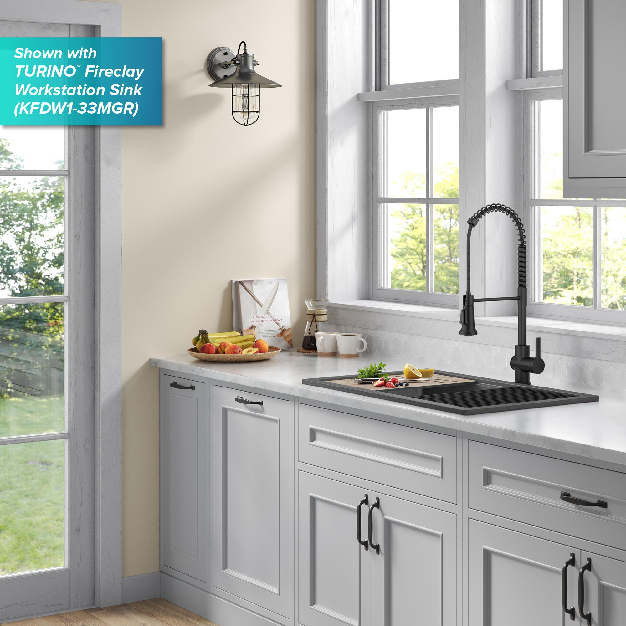 KRAUS Britt Touchless Sensor Commercial Single Handle Pull Down Kitchen Faucet
