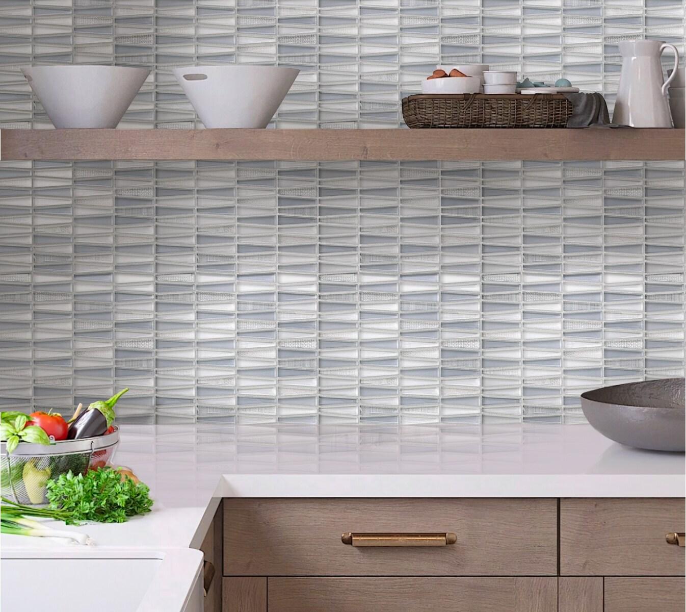 1" x 3" Glass Brick Joint Mosaic Wall and Floor Tile