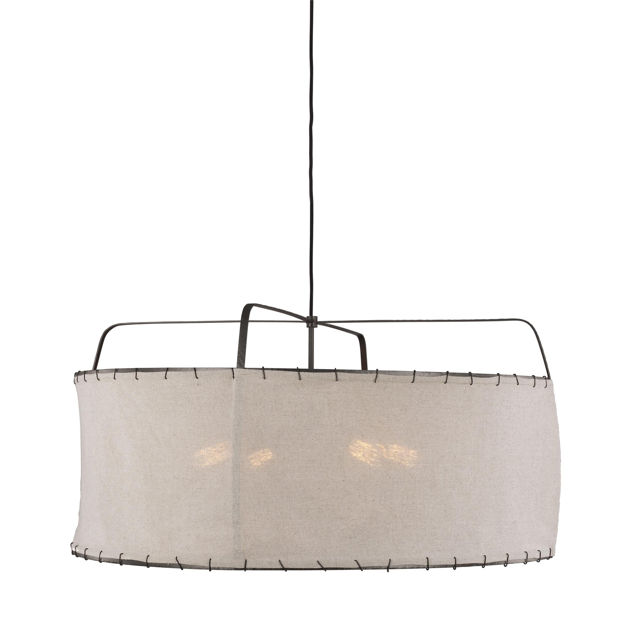 ED Ellen DeGeneres Dunne 4 - Light Aged Iron Drum Pendant