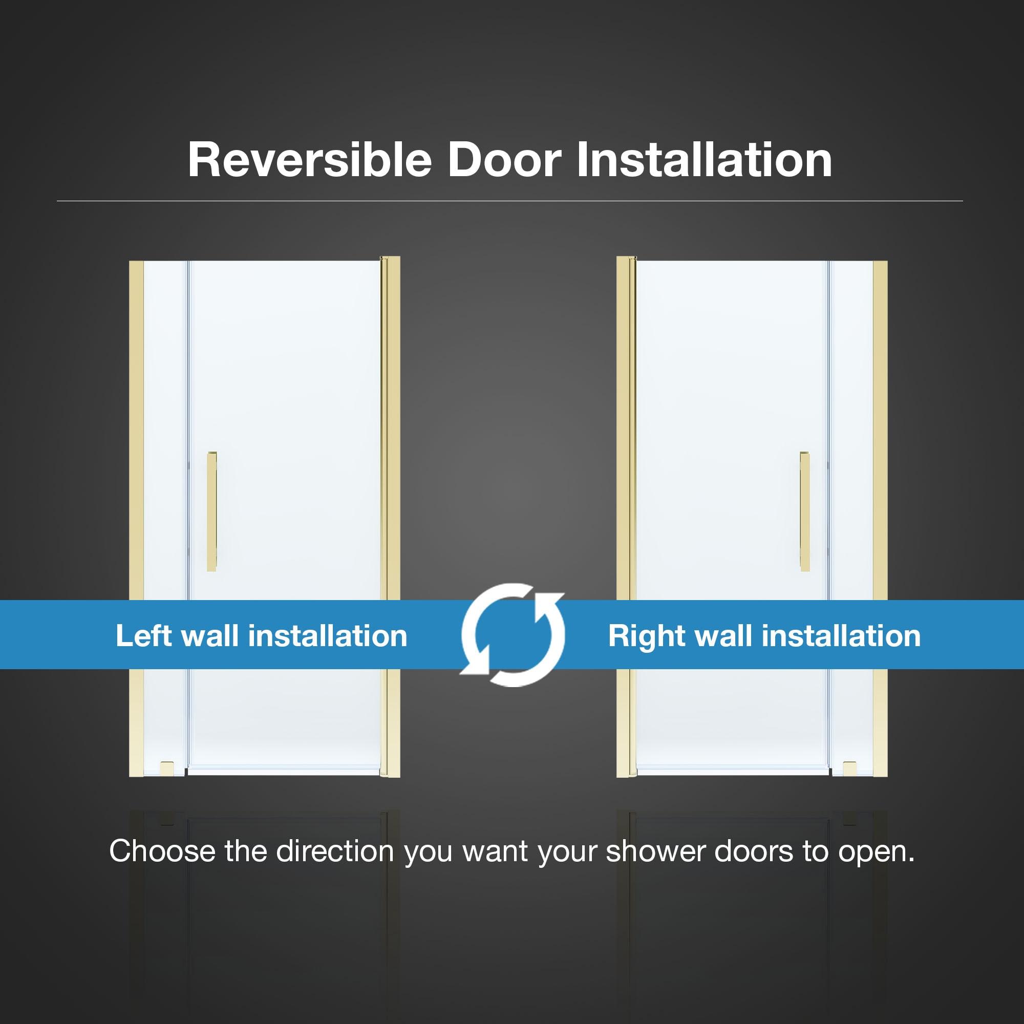 OVE Decors Pasadena 37 3/8 To 39 3/8 In. W X 72 In. H Alcove Frameless Pivot Shower Door In , 2025