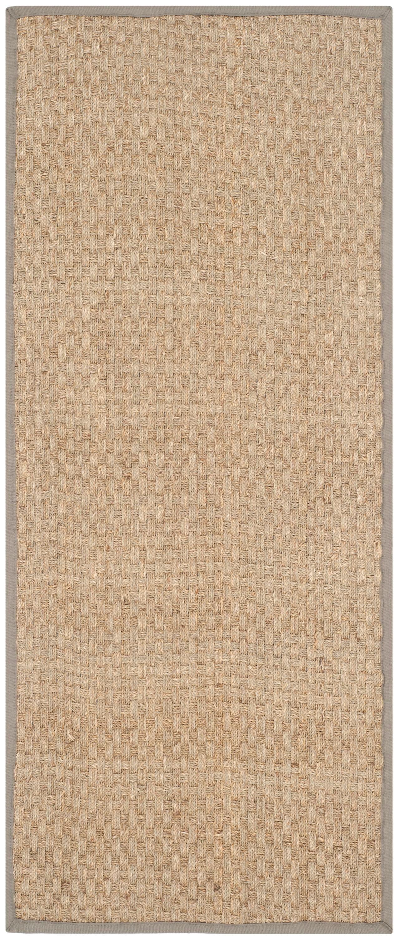 Natural Fiber NF114 Power Loomed Indoor Runner Rug - Natural/Grey - 2'6"x6' - Safavieh.