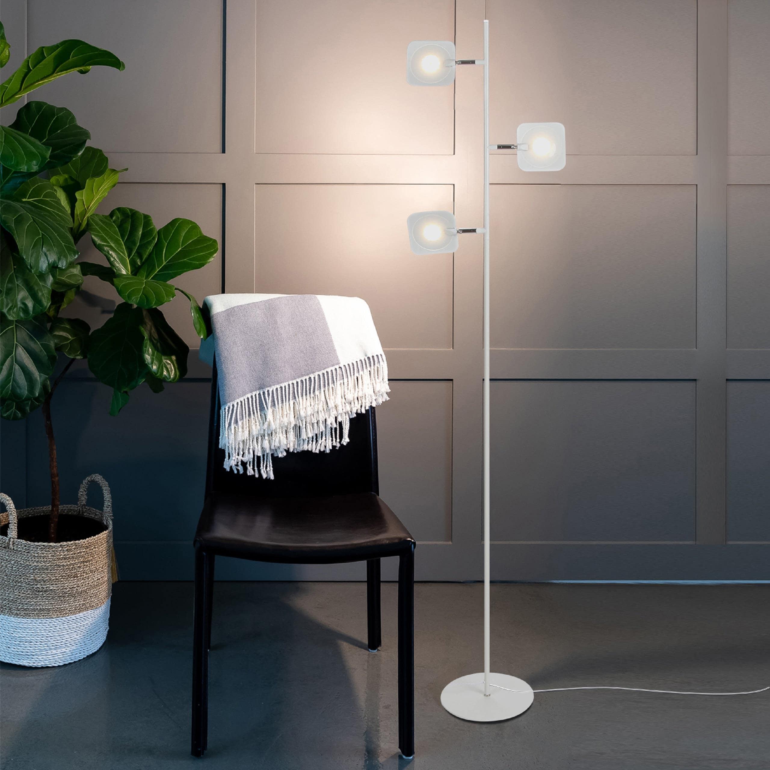 Brightech Tree Modern Dimmable (Includes LED Light Bulb) Tree Floor Lamp Matte White