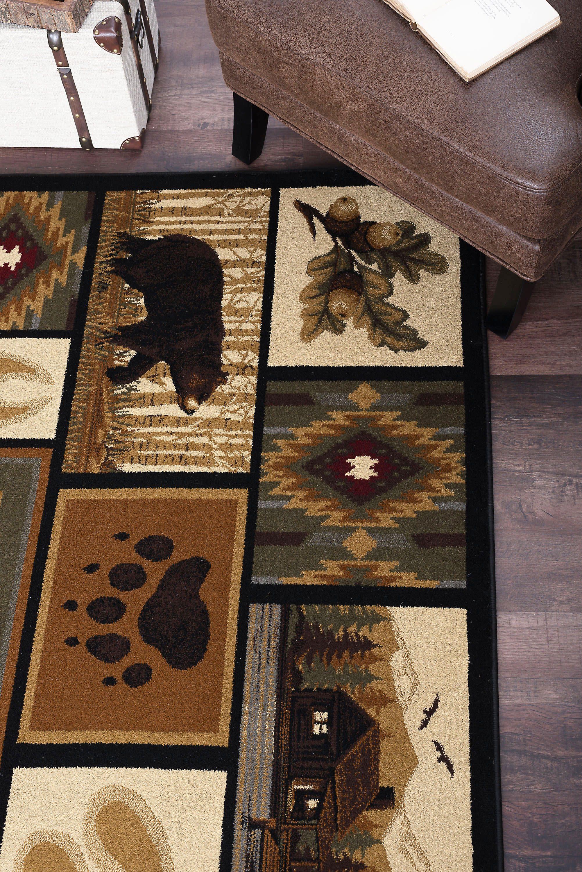 Nature Novelty 4' x 5' Multi-Color Polypropylene Indoor Area Rug