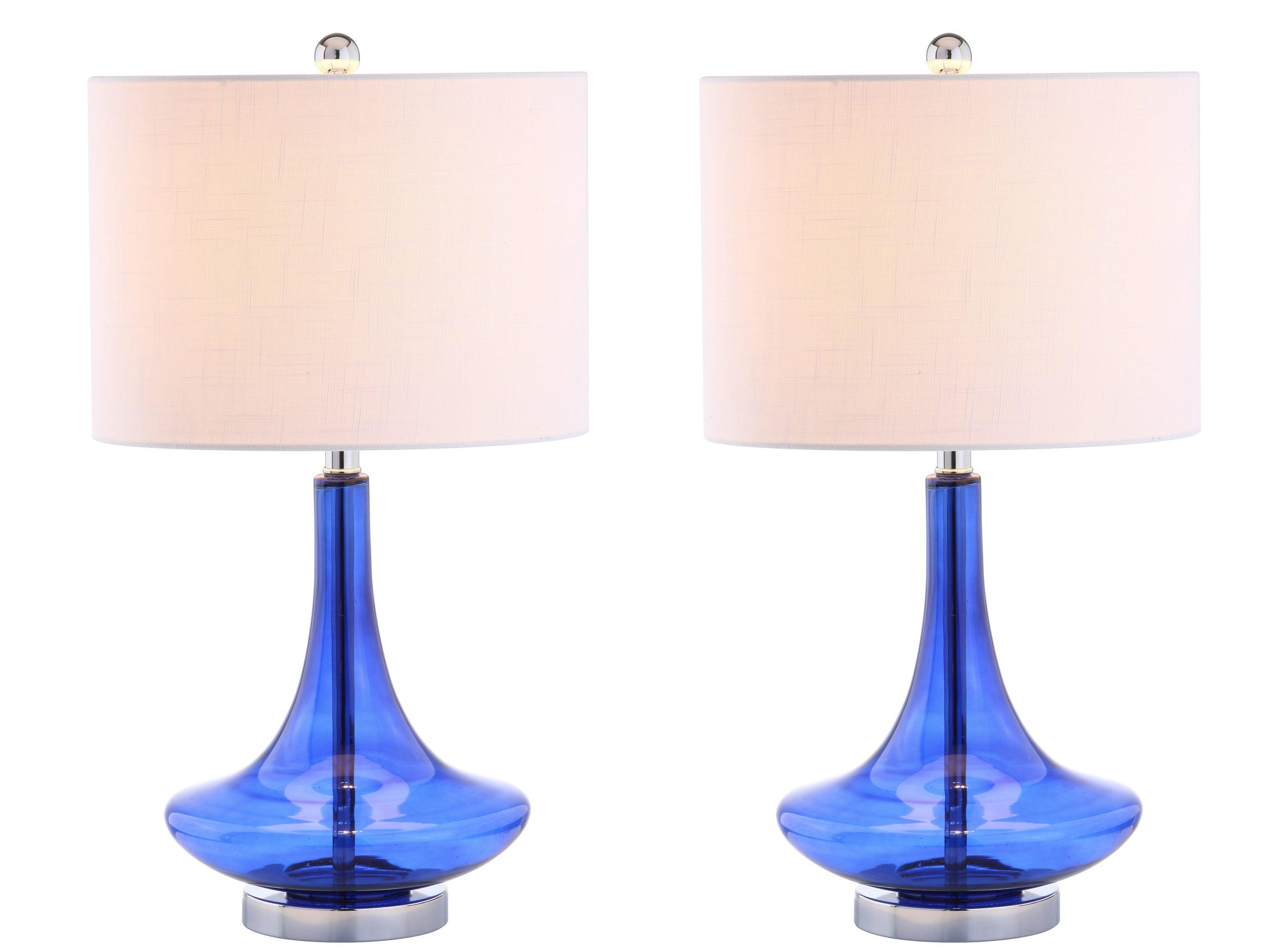 Jonathan Y Cecile Glass Teardrop LED Table Lamp (Set of 2)