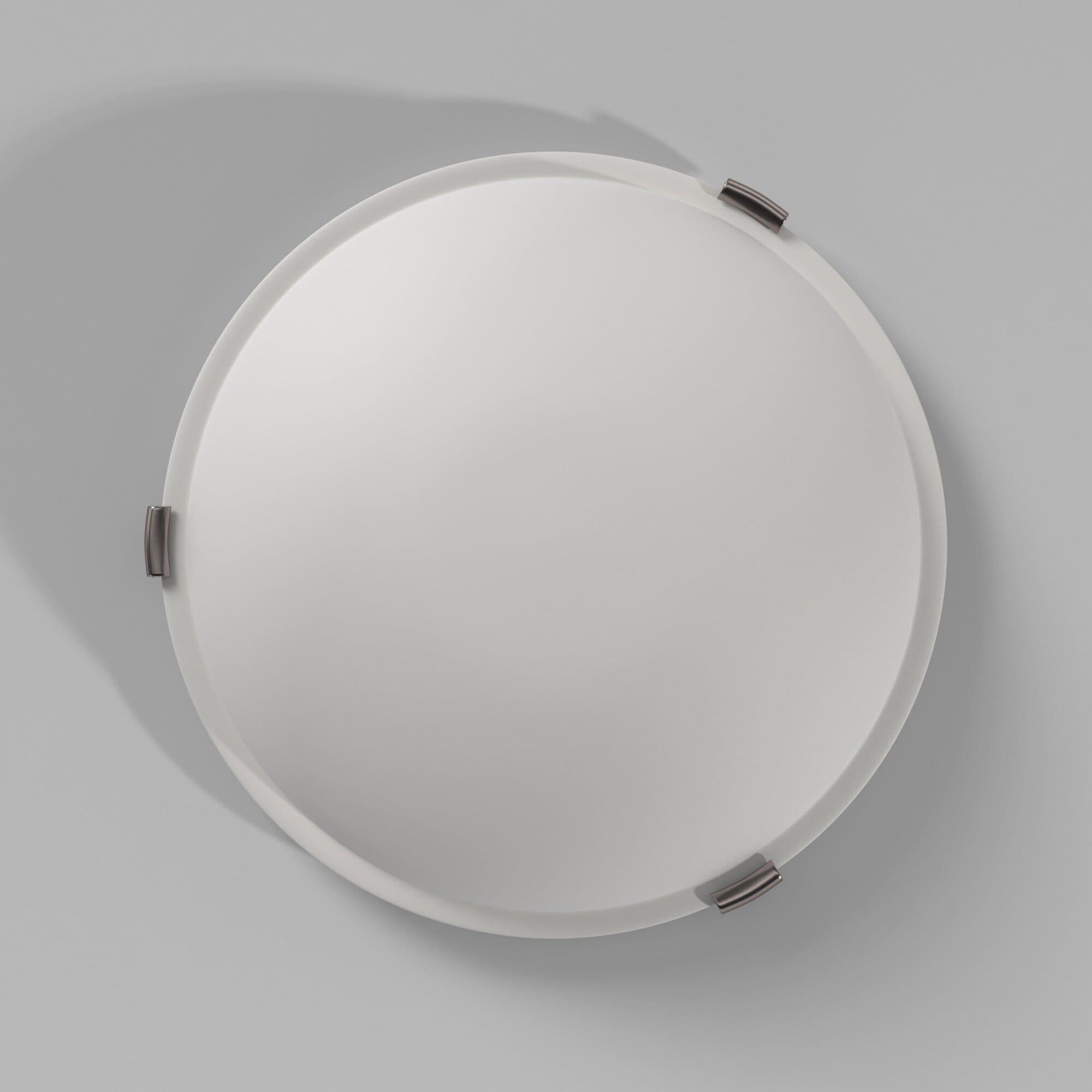 Clip Ceiling Flush Mount Collection 14-Watt Brushed Nickel Integrated LED Flush Mount