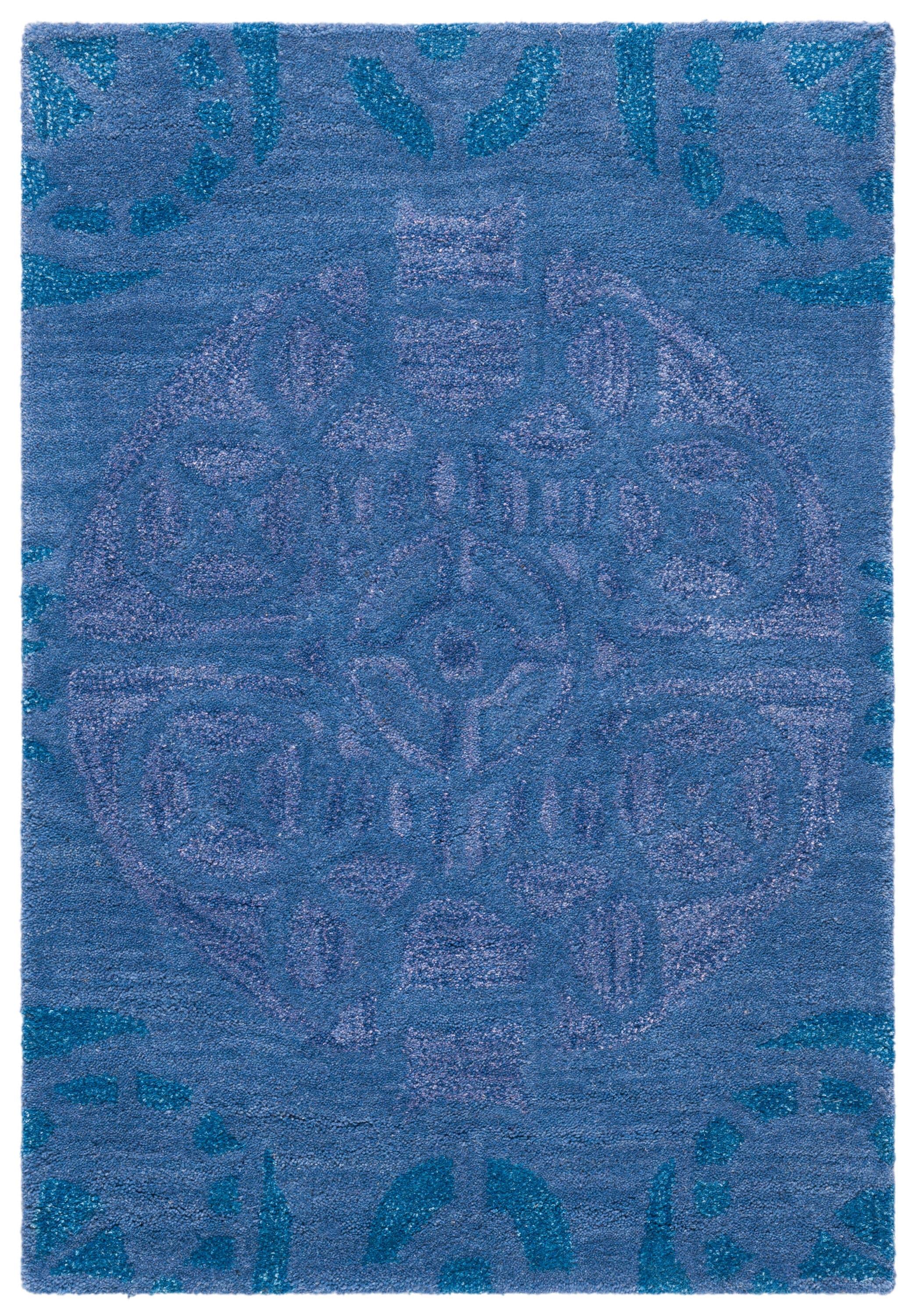 Wyndham WYD376 Hand Tufted Accent Rug - Blue - 3'x5' - Safavieh.