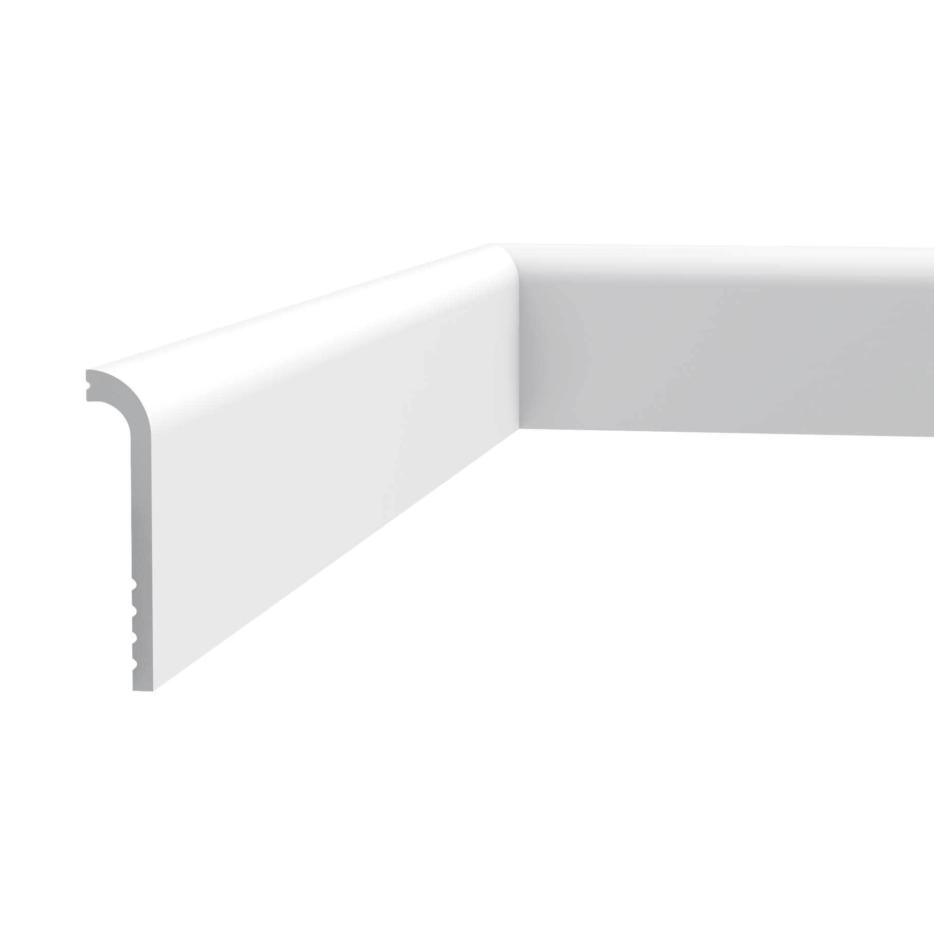 Plastic 4.75'' W x 78.75'' L Wall Base in Primed White