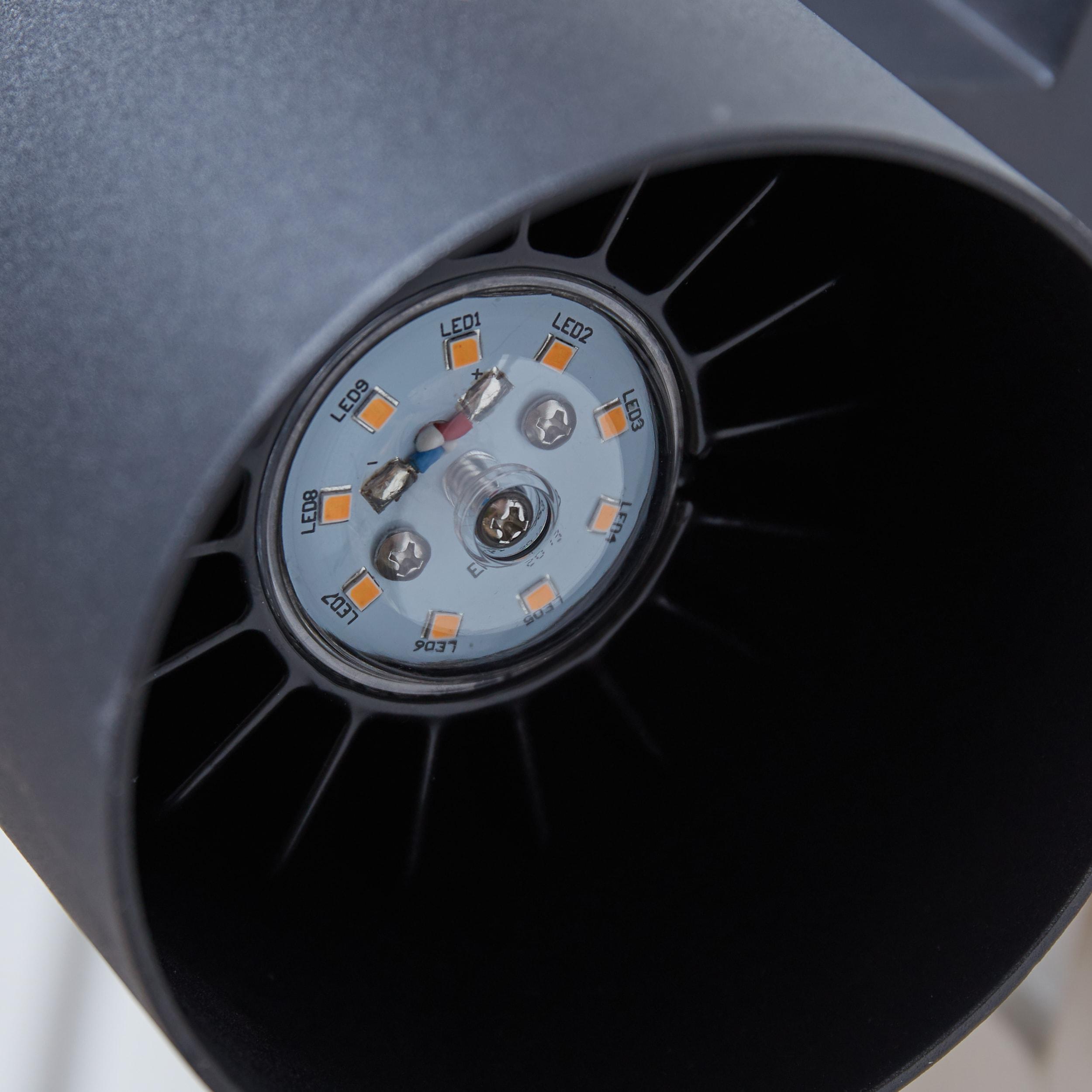 Kichler 12" 1 Light Integrated LED Textured Black Cylinder Outdoor Wall Sconce