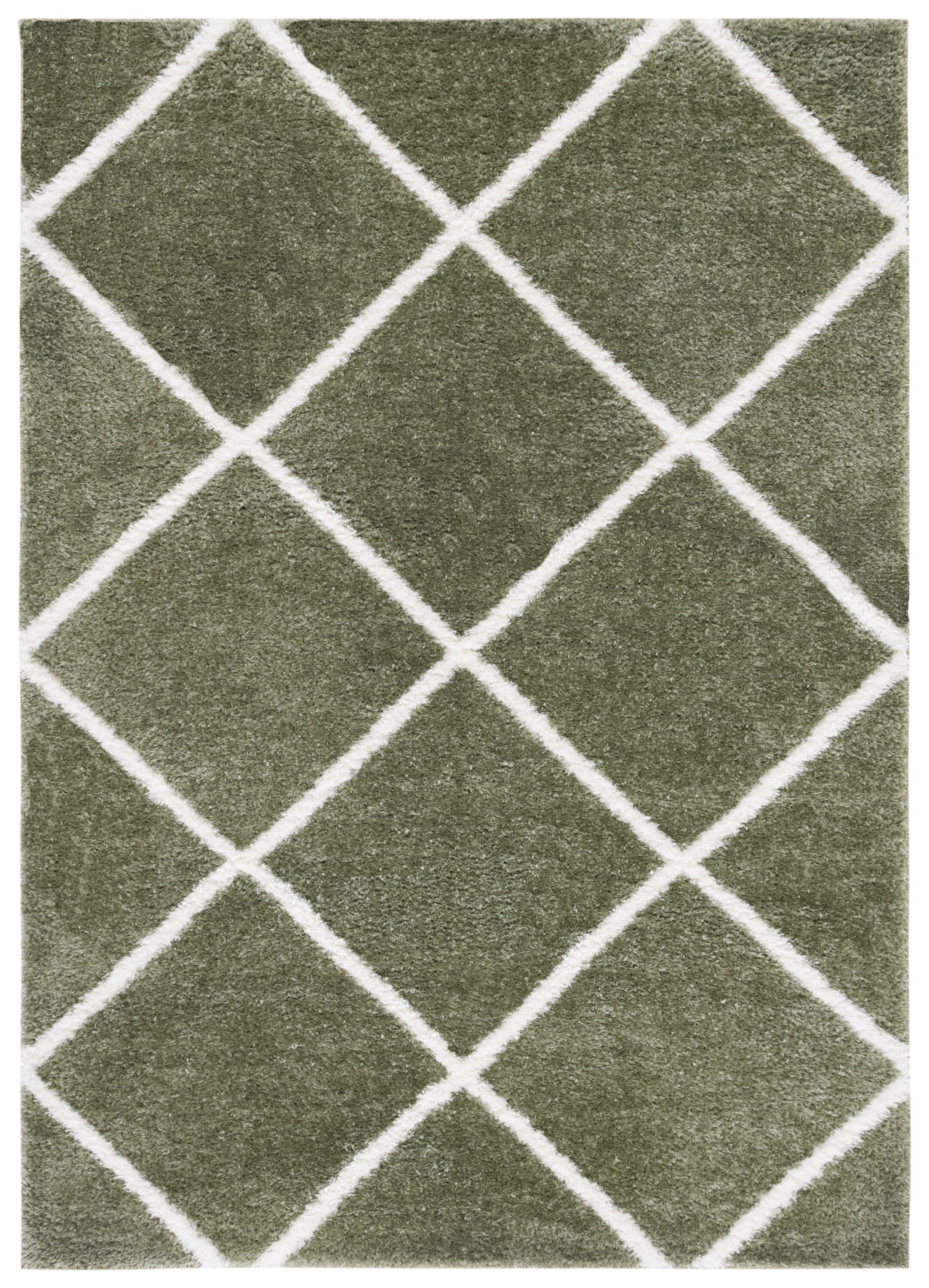 Tahoe Shag THO676 Power Loomed Area Rug - Sage/White - 5'x7' - Safavieh.